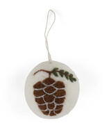 Gry and Sif Felt Bauble Ornament - Pinecone