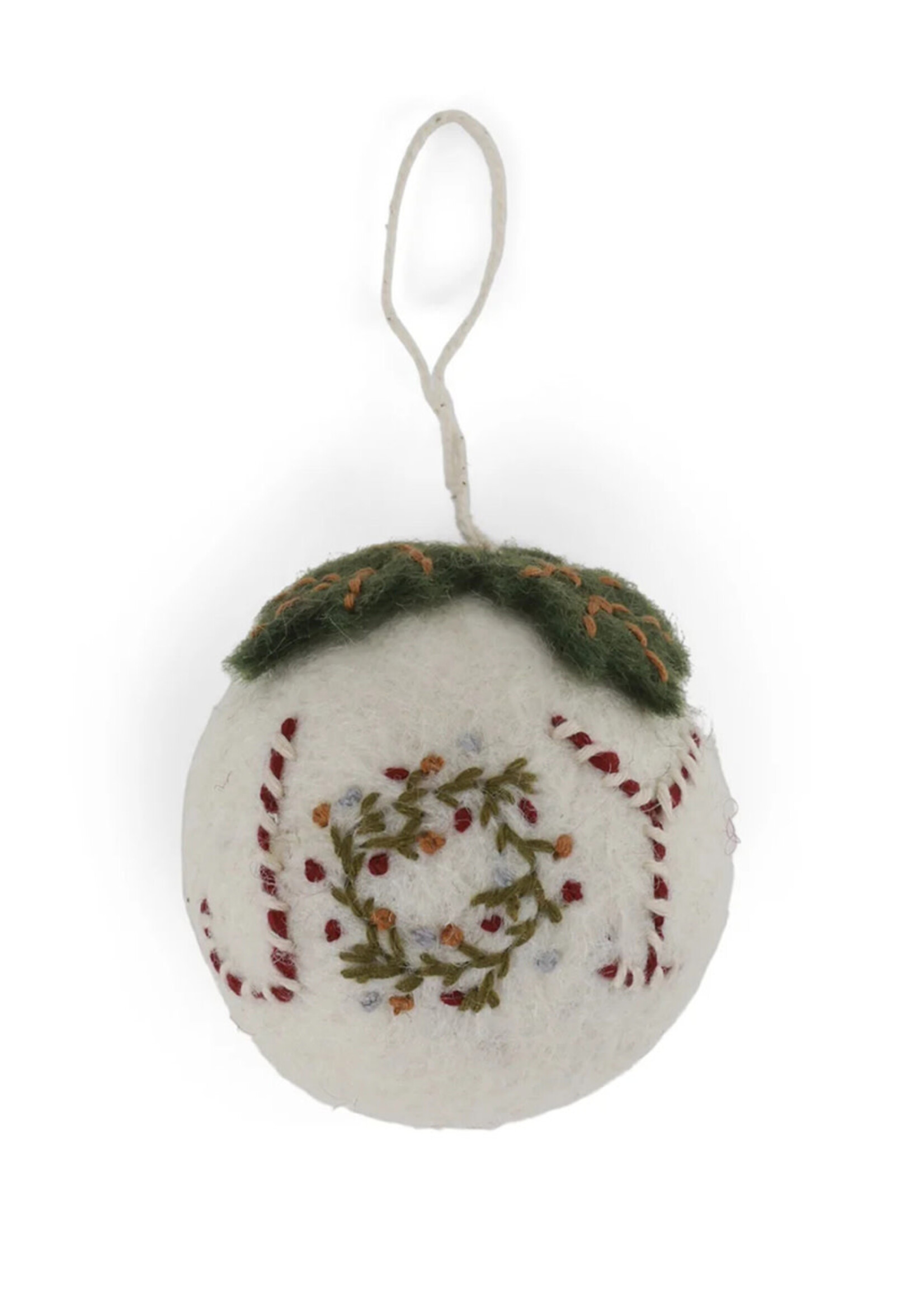 Gry and Sif Felt Bauble Ornament - Joy