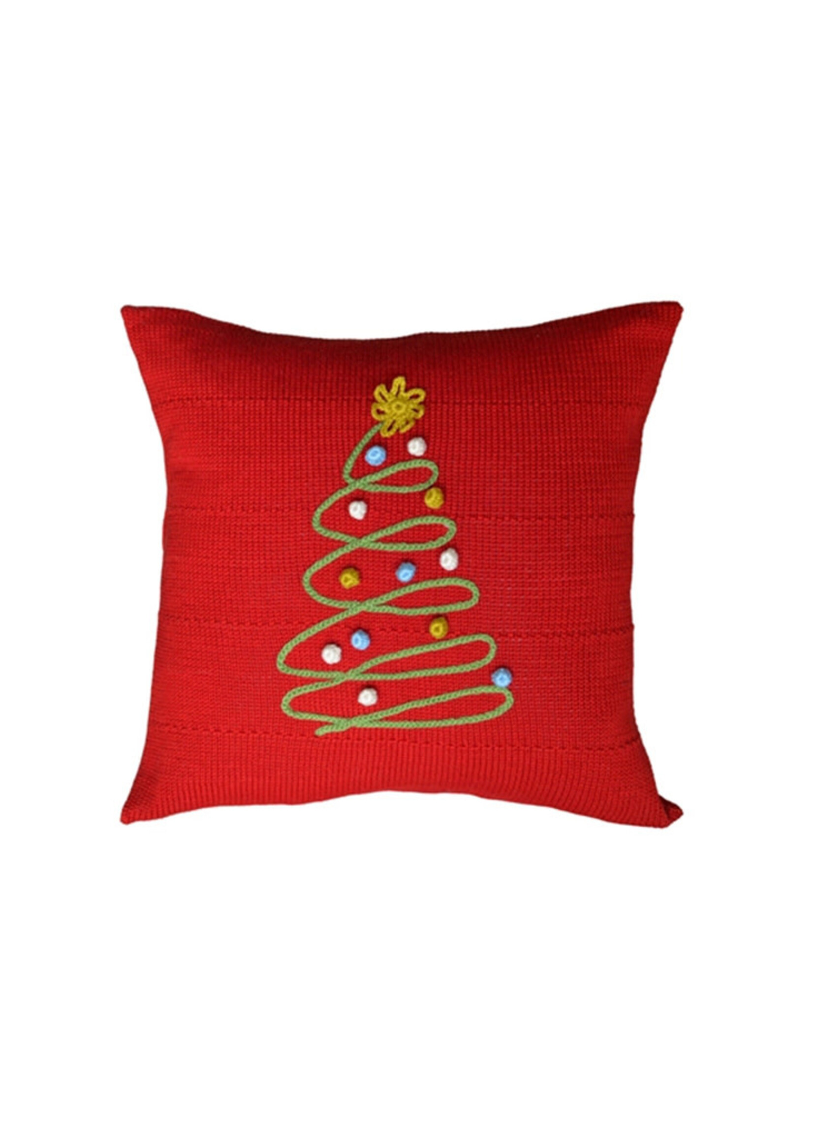 Melange Collection FINAL SALE - 12" Spiral Holiday Tree Pillow