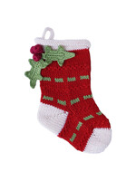 Melange Collection Mini Knit Stocking - Holly Red