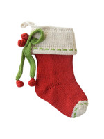 Melange Collection Mini Knit Stocking - Red with Bow