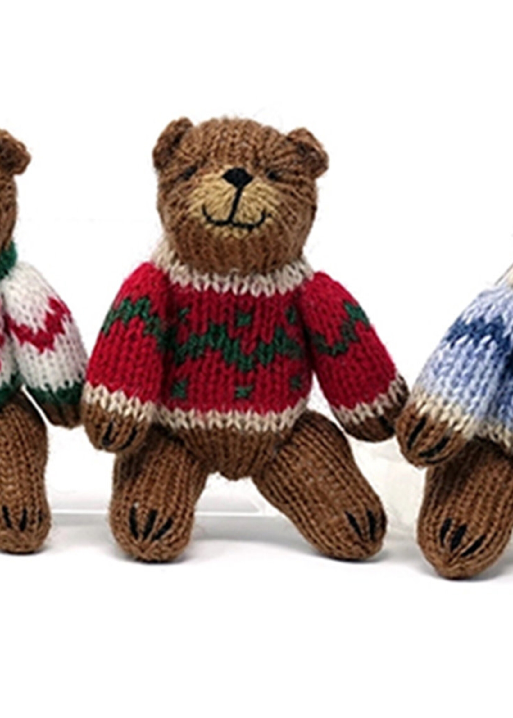 Melange Collection Knit Brown Bear Ornament