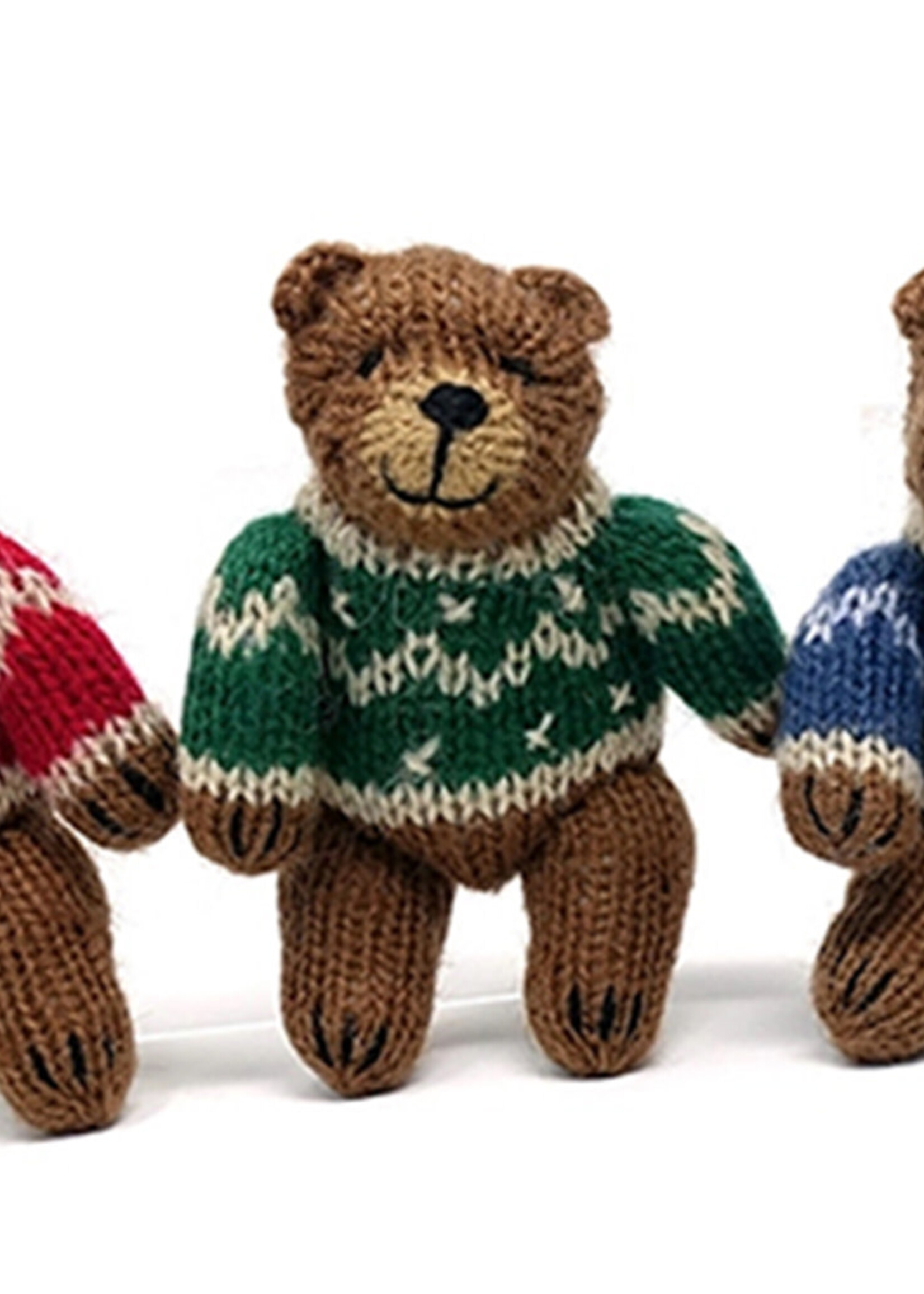 Melange Collection Knit Brown Bear Ornament