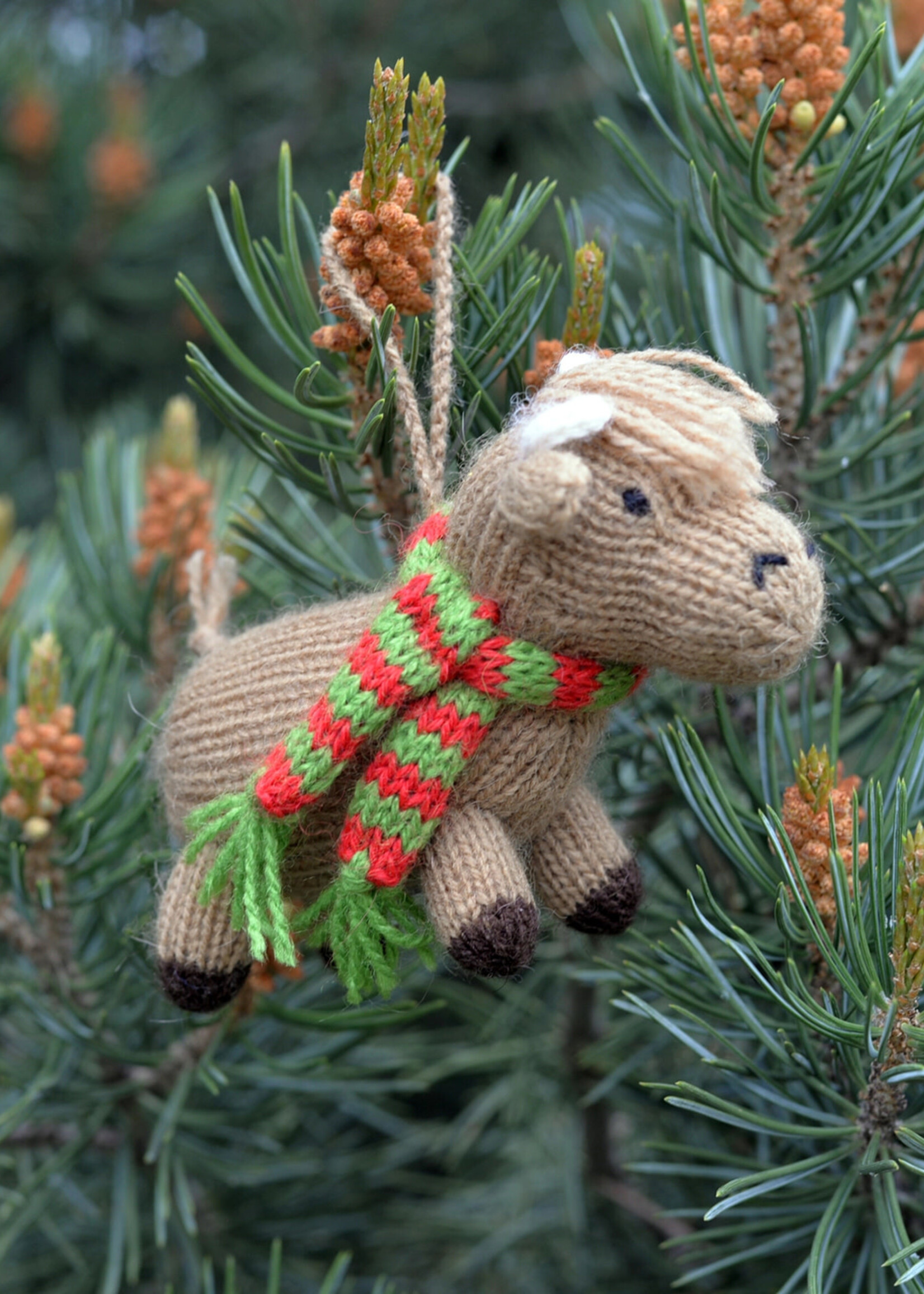 Melange Collection Knit Highland Cow Ornament