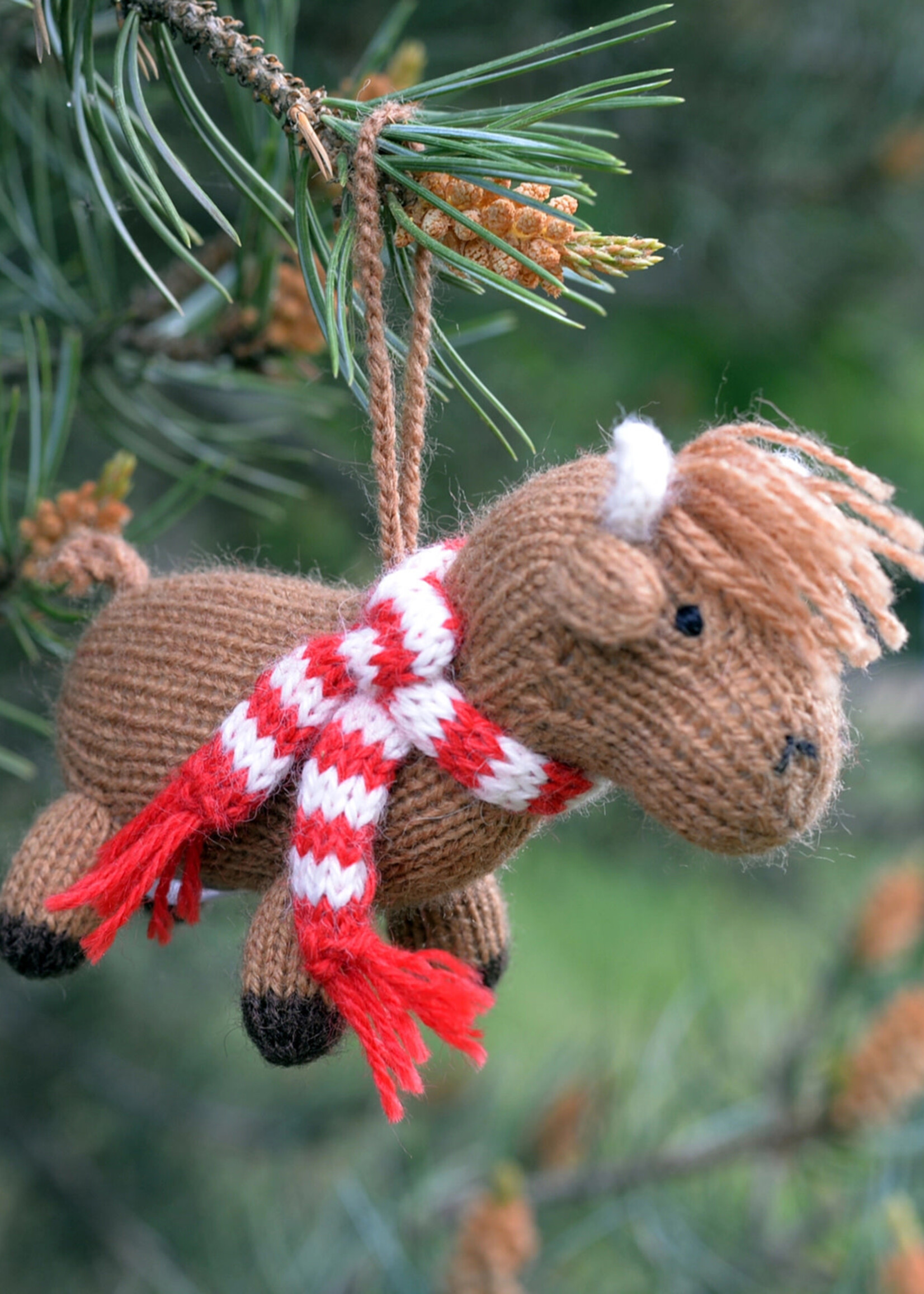 Melange Collection Knit Highland Cow Ornament