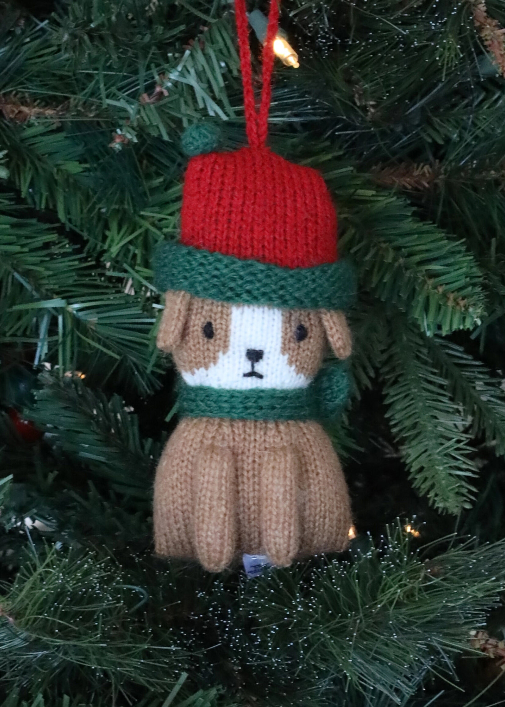 Melange Collection Knit Holiday Puppy Ornament