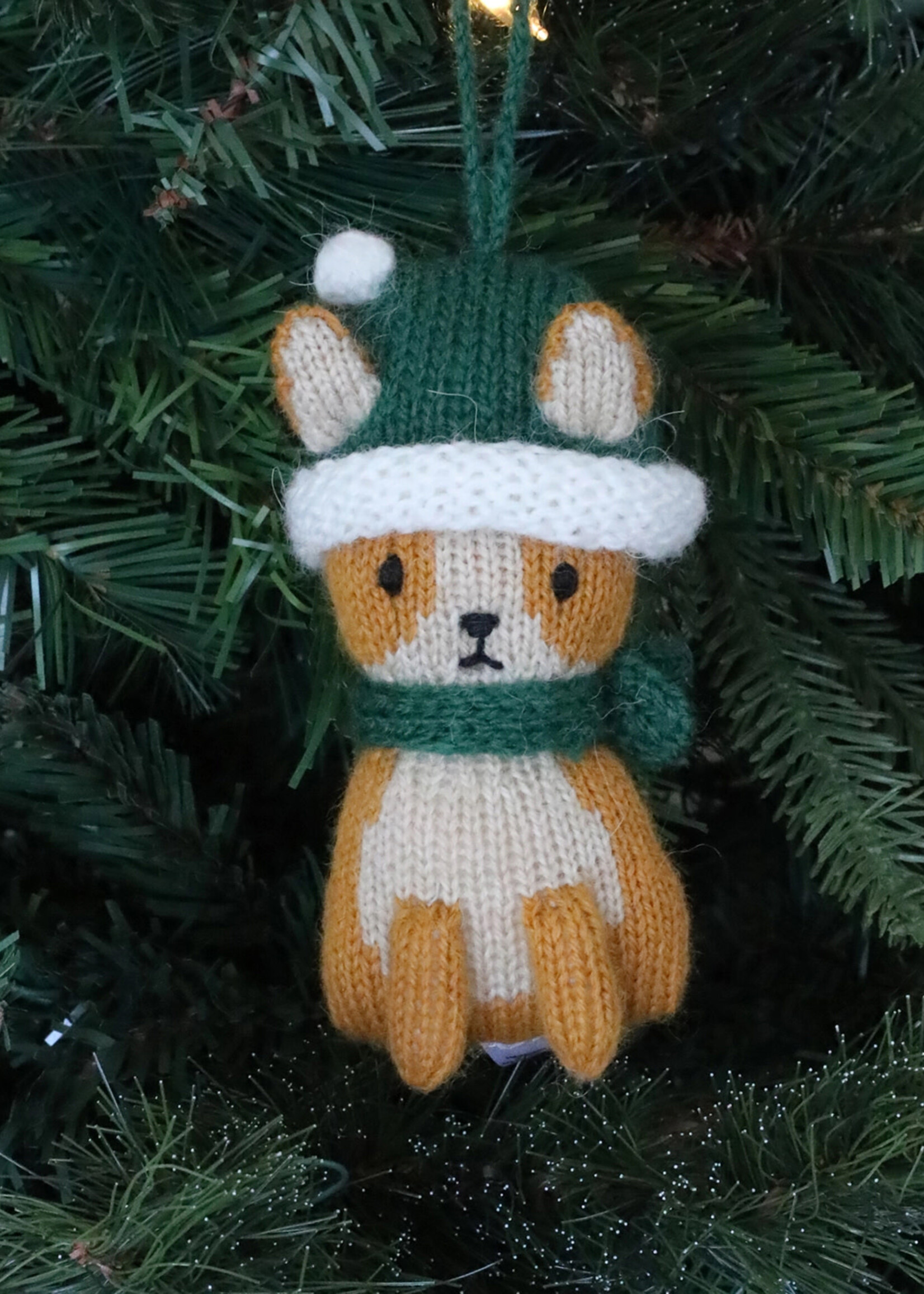 Melange Collection Knit Holiday Puppy Ornament