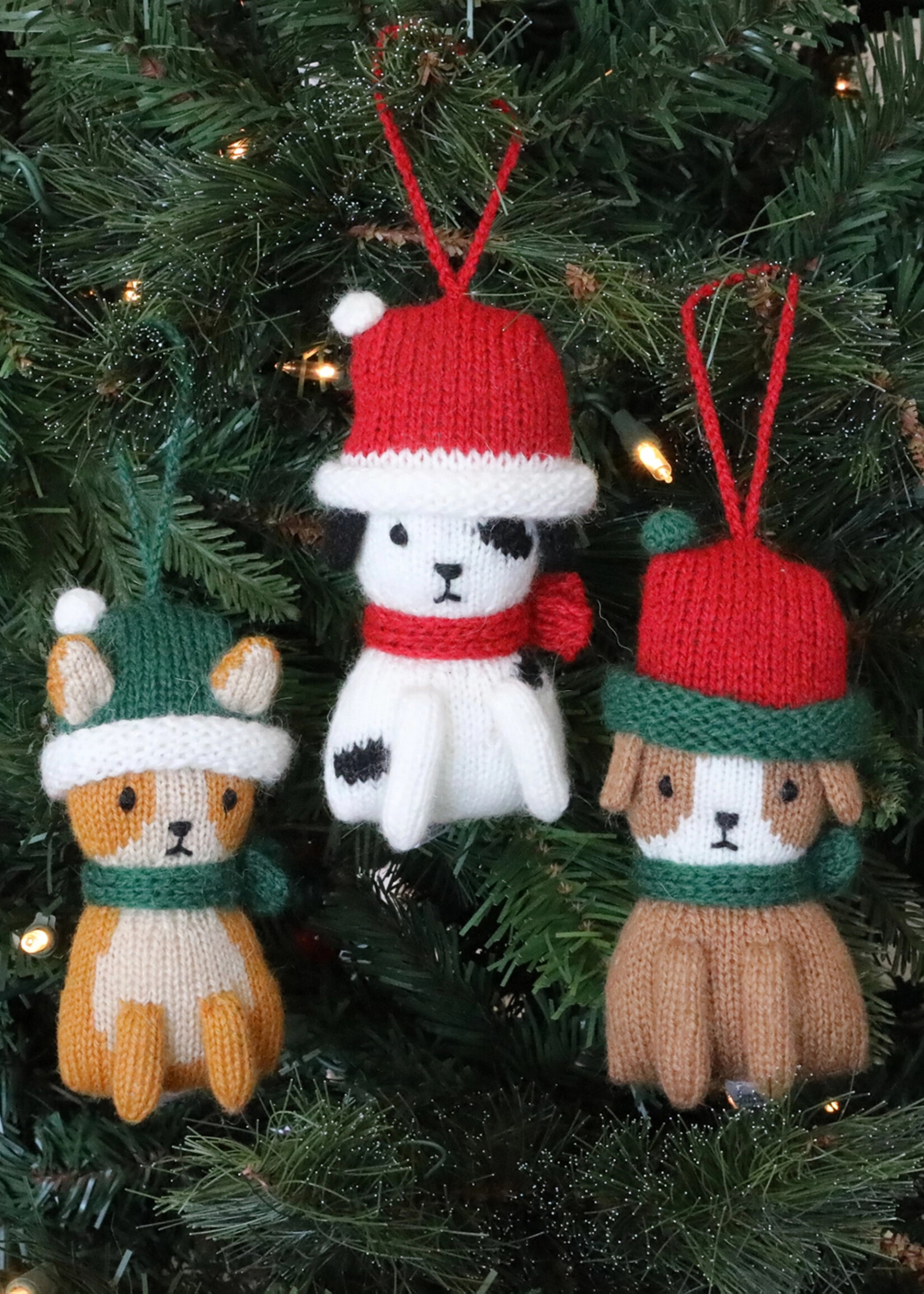 Melange Collection Knit Holiday Puppy Ornament