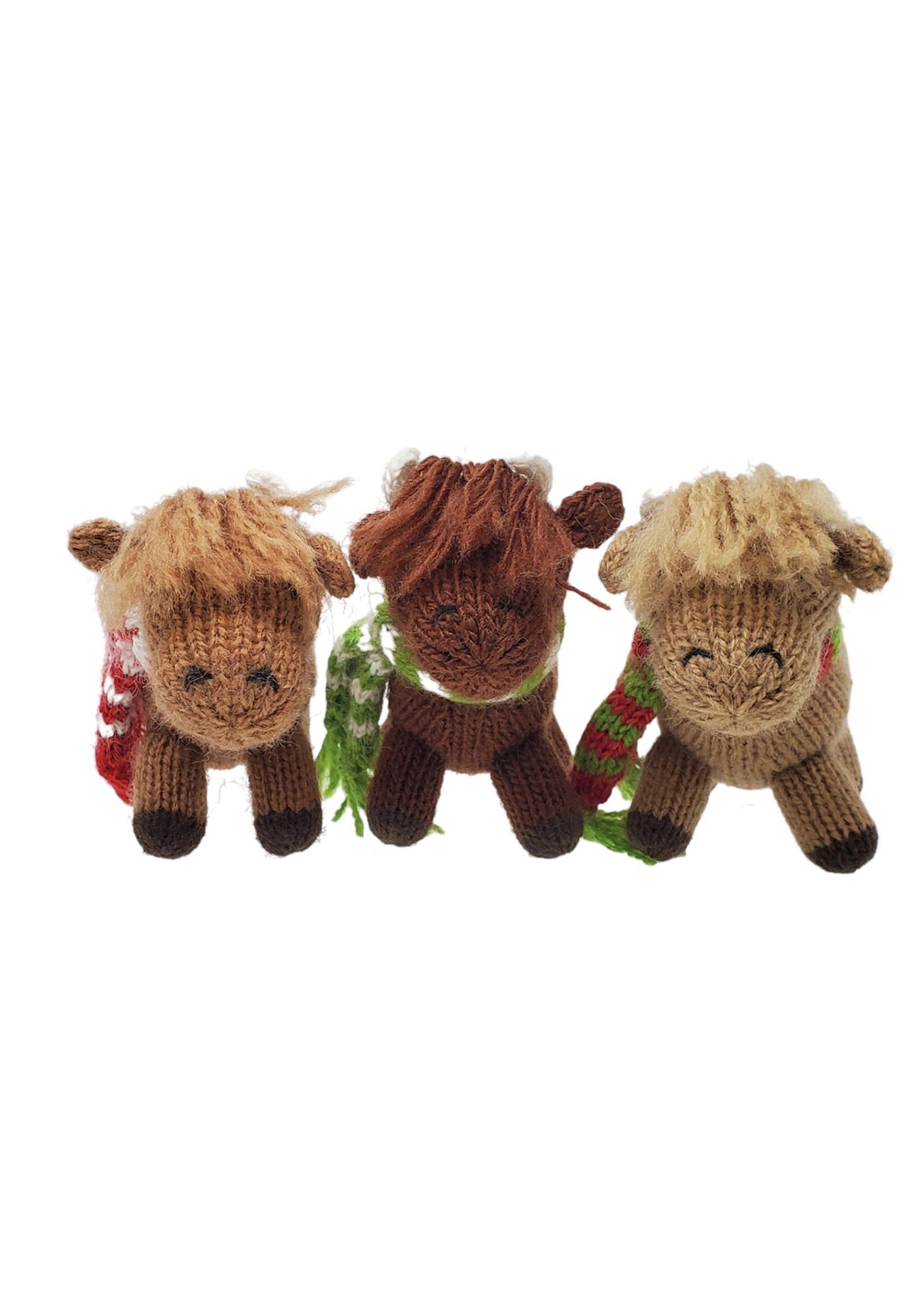 Melange Collection Knit Highland Cow Ornament