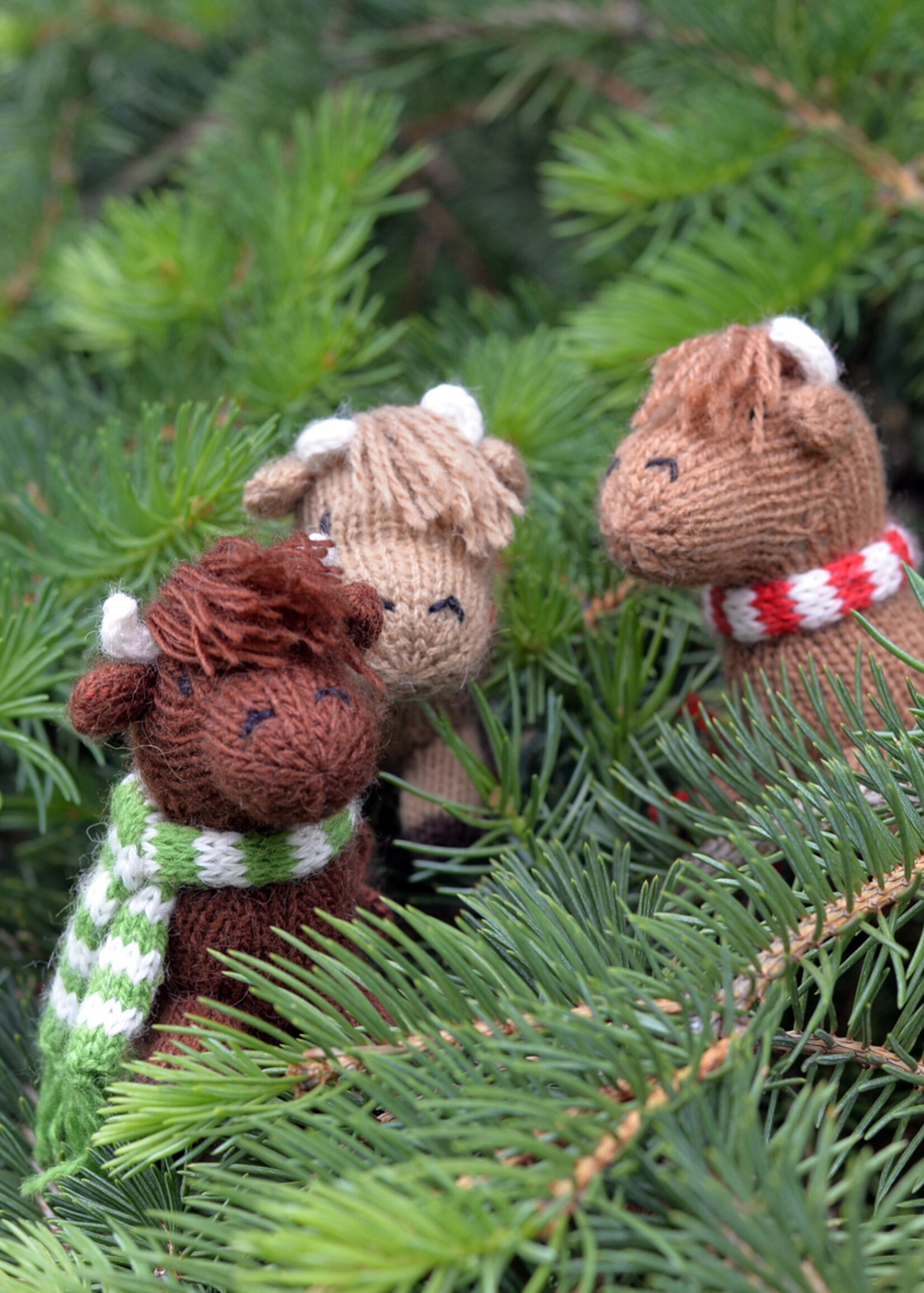 Melange Collection Knit Highland Cow Ornament