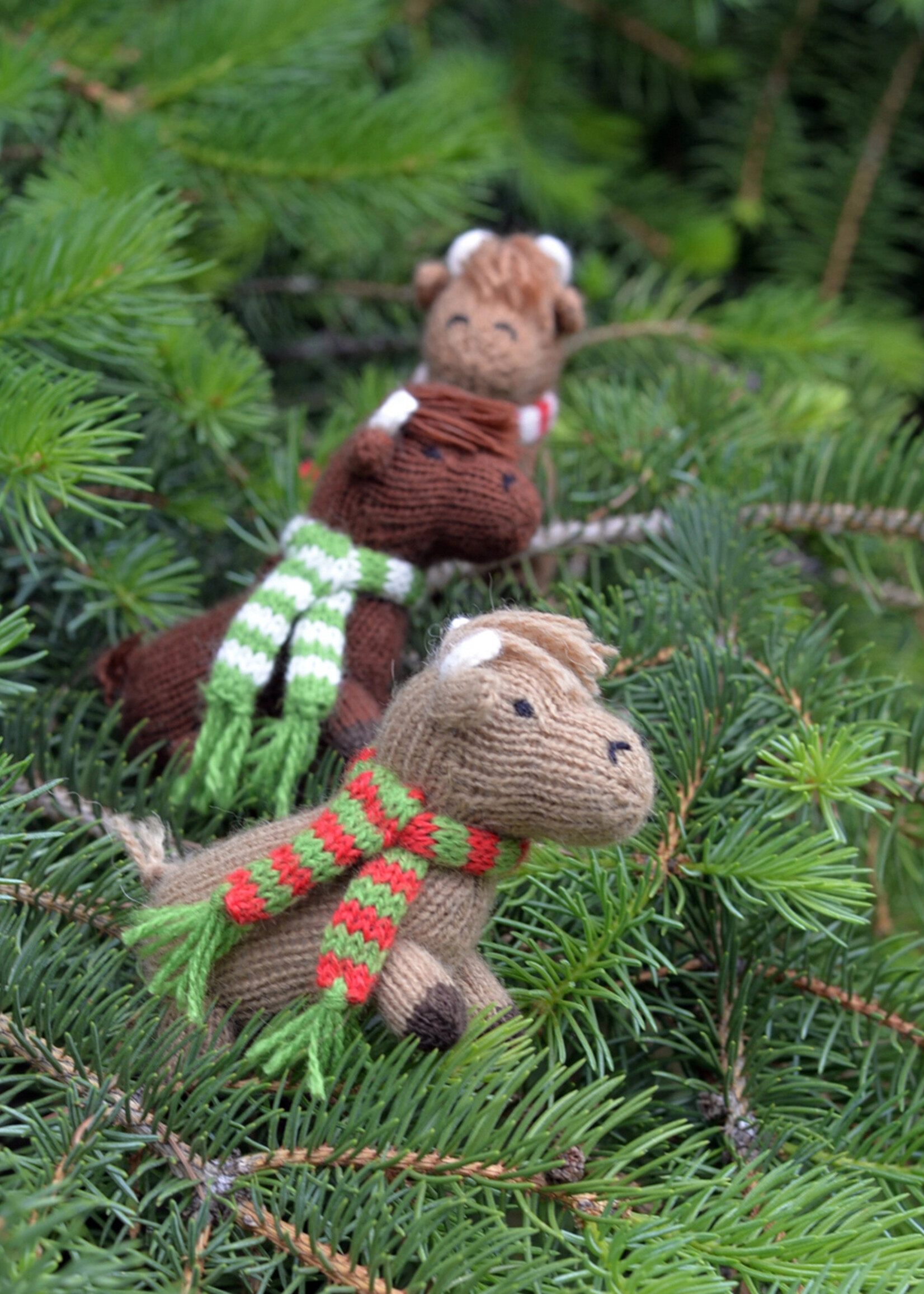 Melange Collection Knit Highland Cow Ornament