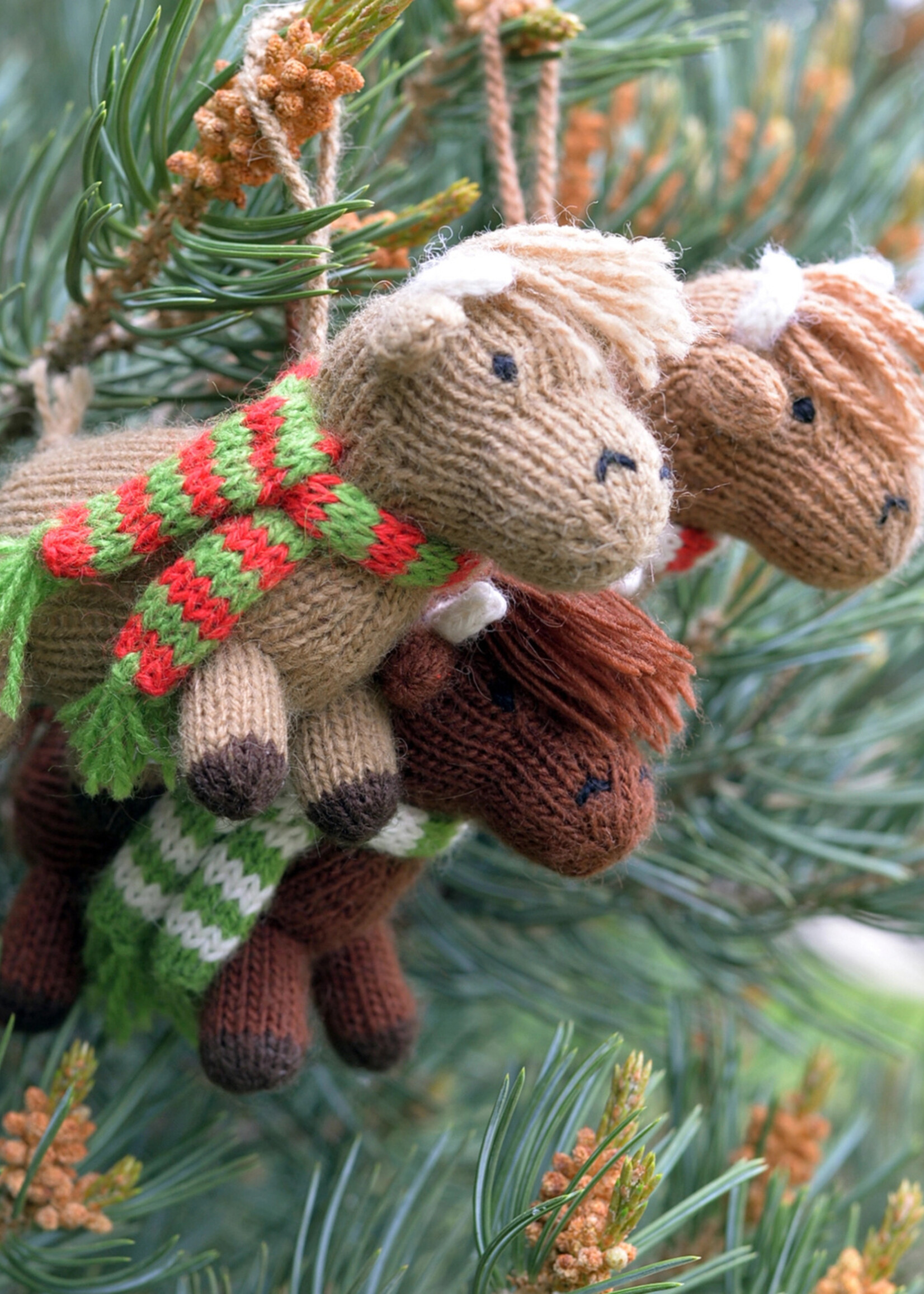 Melange Collection Knit Highland Cow Ornament