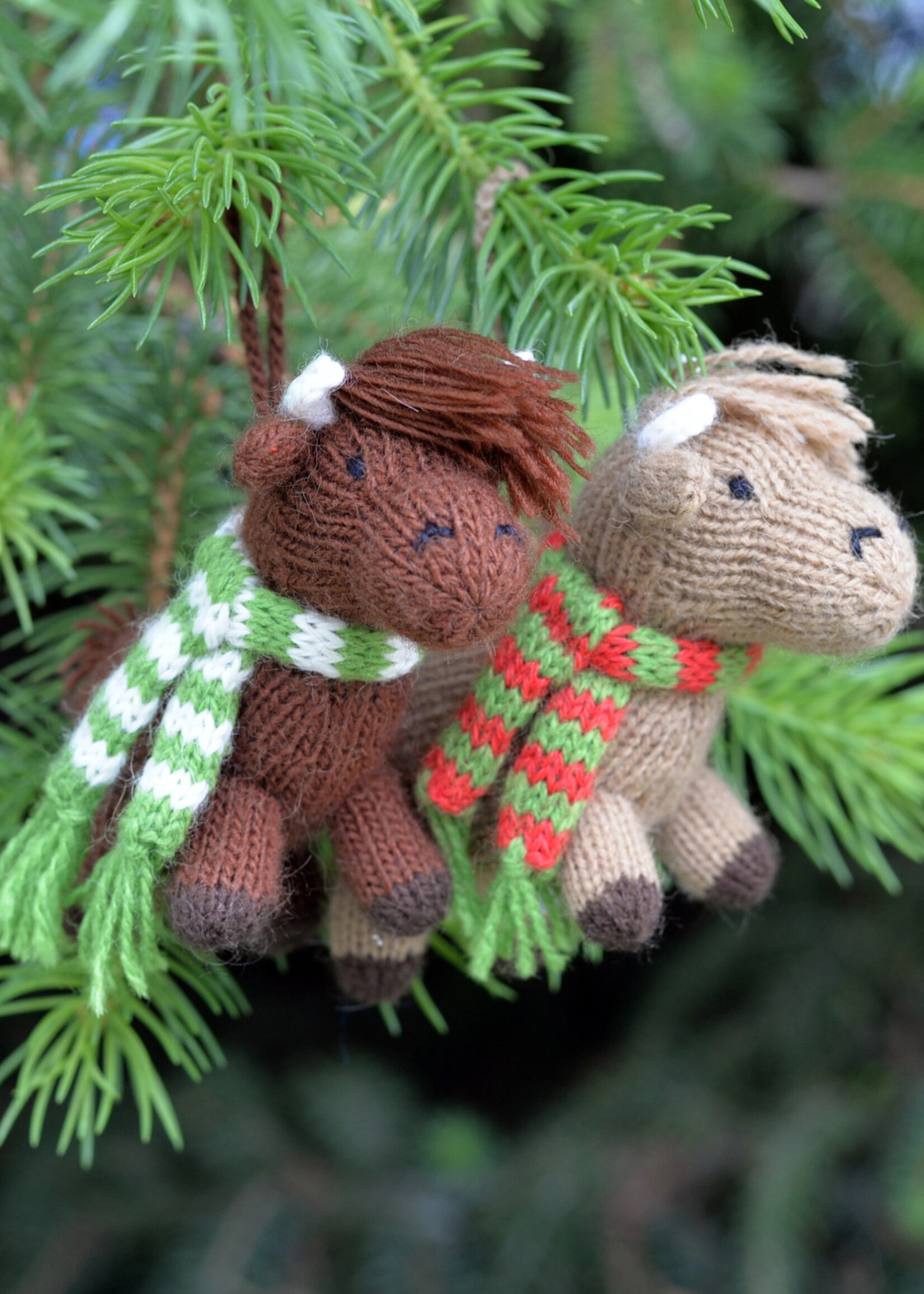 Melange Collection Knit Highland Cow Ornament
