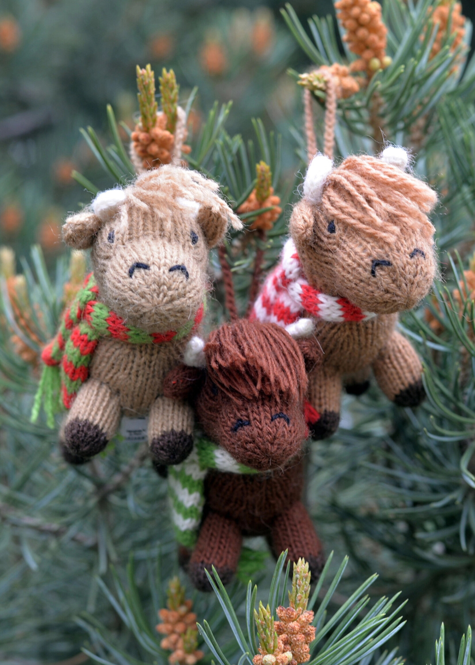 Melange Collection Knit Highland Cow Ornament