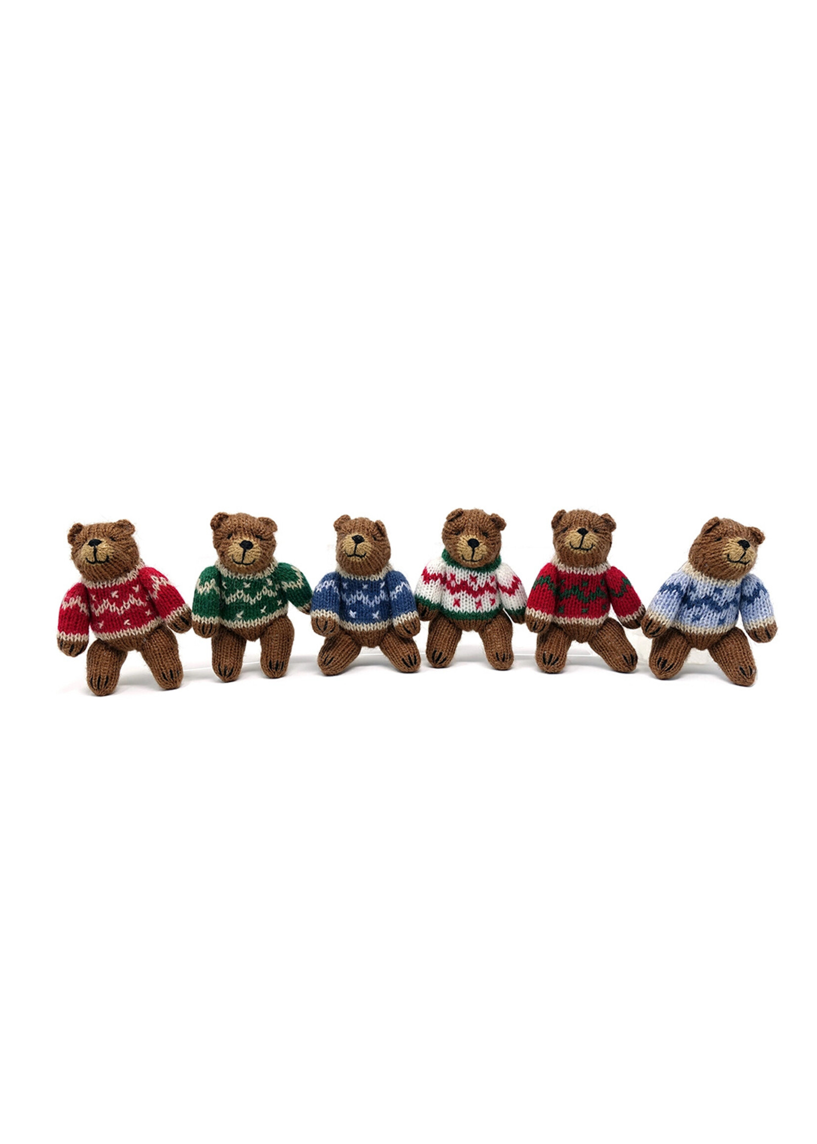 Melange Collection Knit Brown Bear Ornament