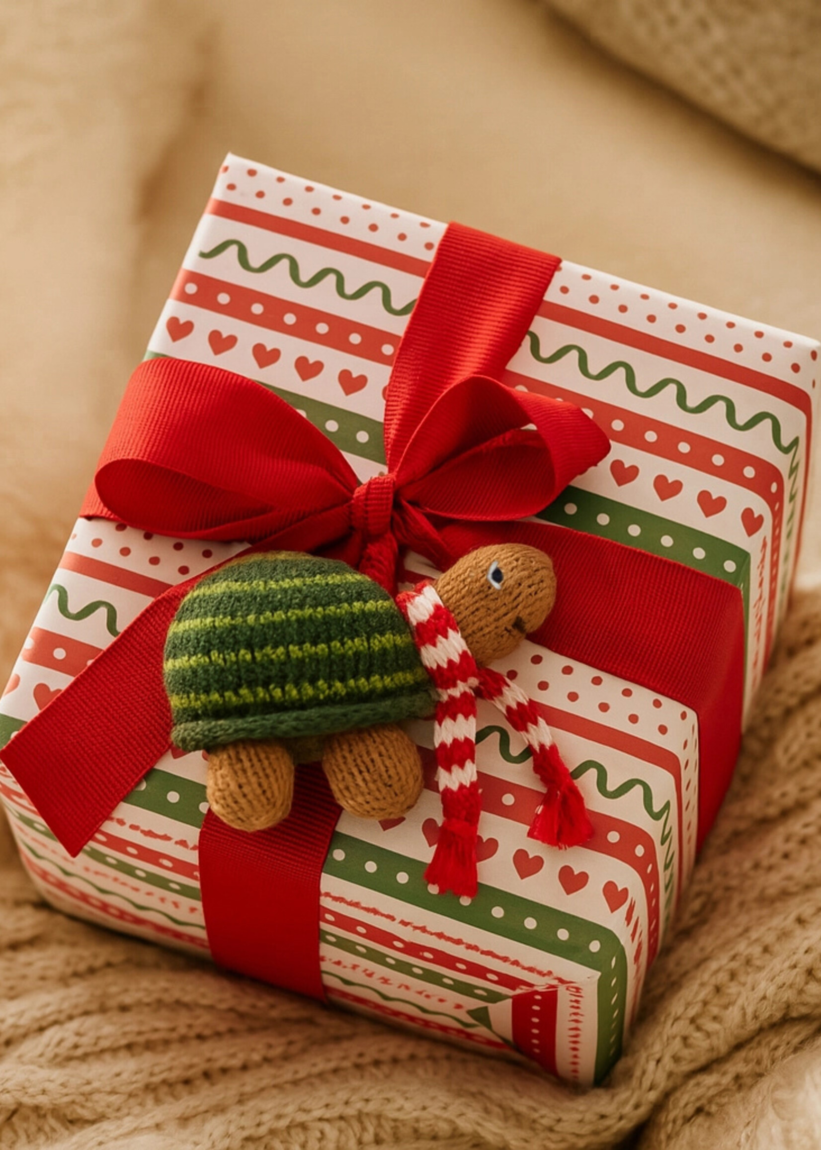 Melange Collection Knit Turtle Ornament