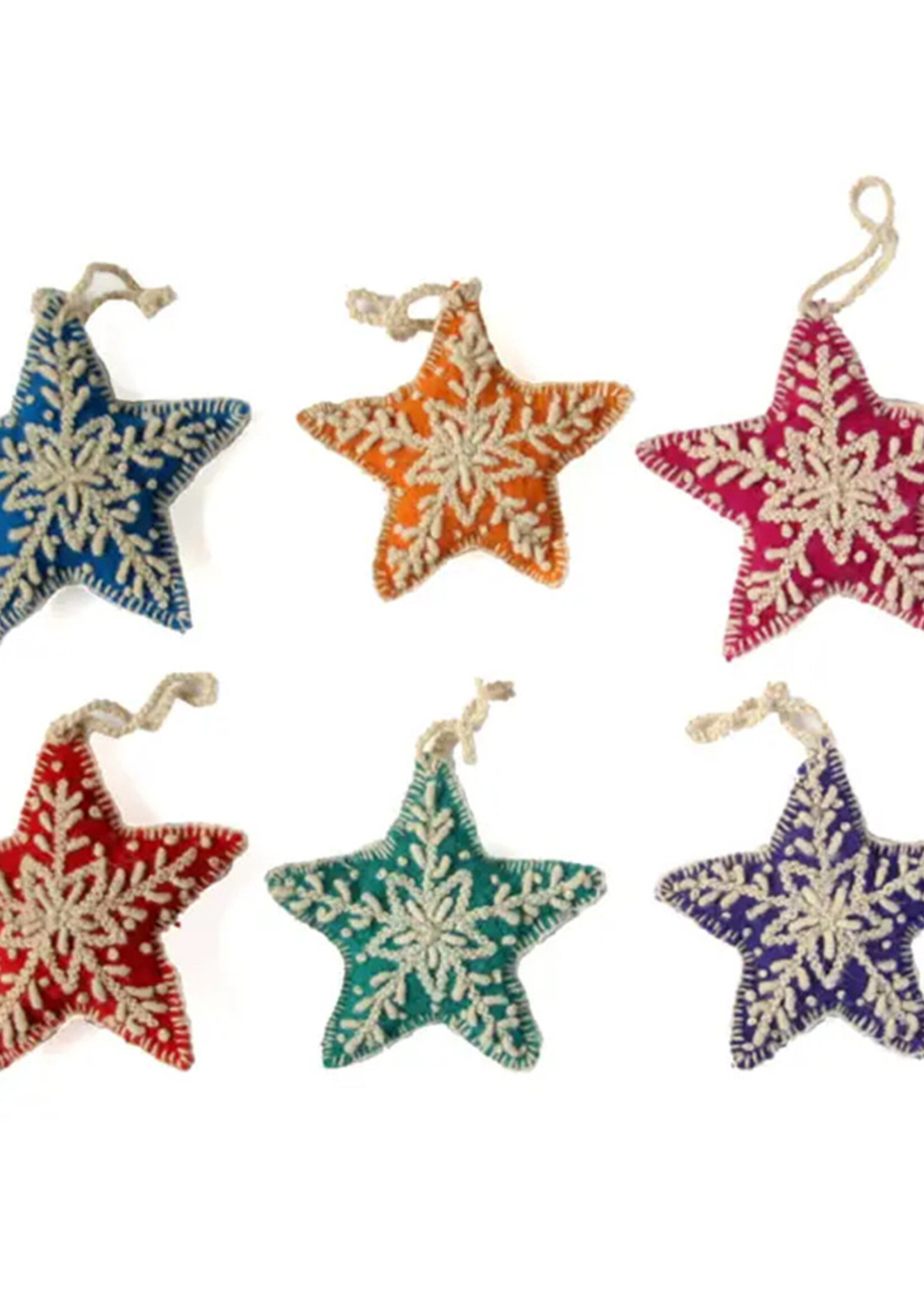 Melange Collection Embroidered Star Ornament