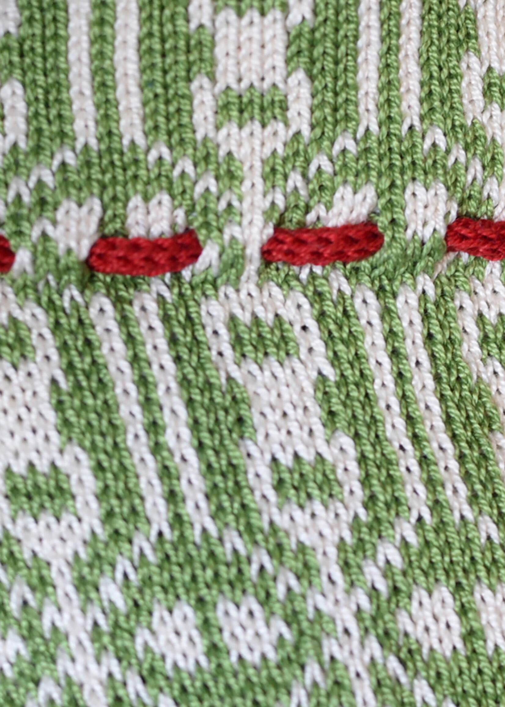 Melange Collection Knit Stocking - Green Pattern