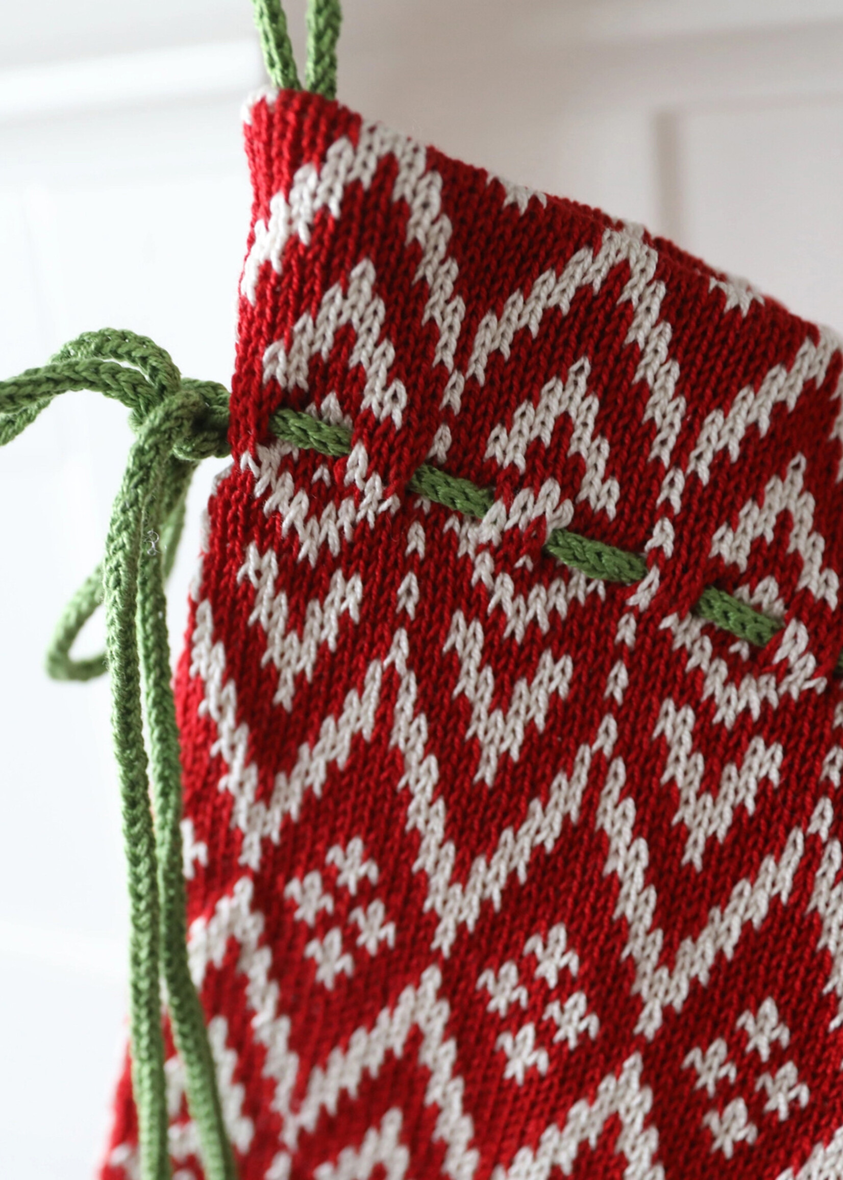 Melange Collection Knit Stocking - Red Pattern
