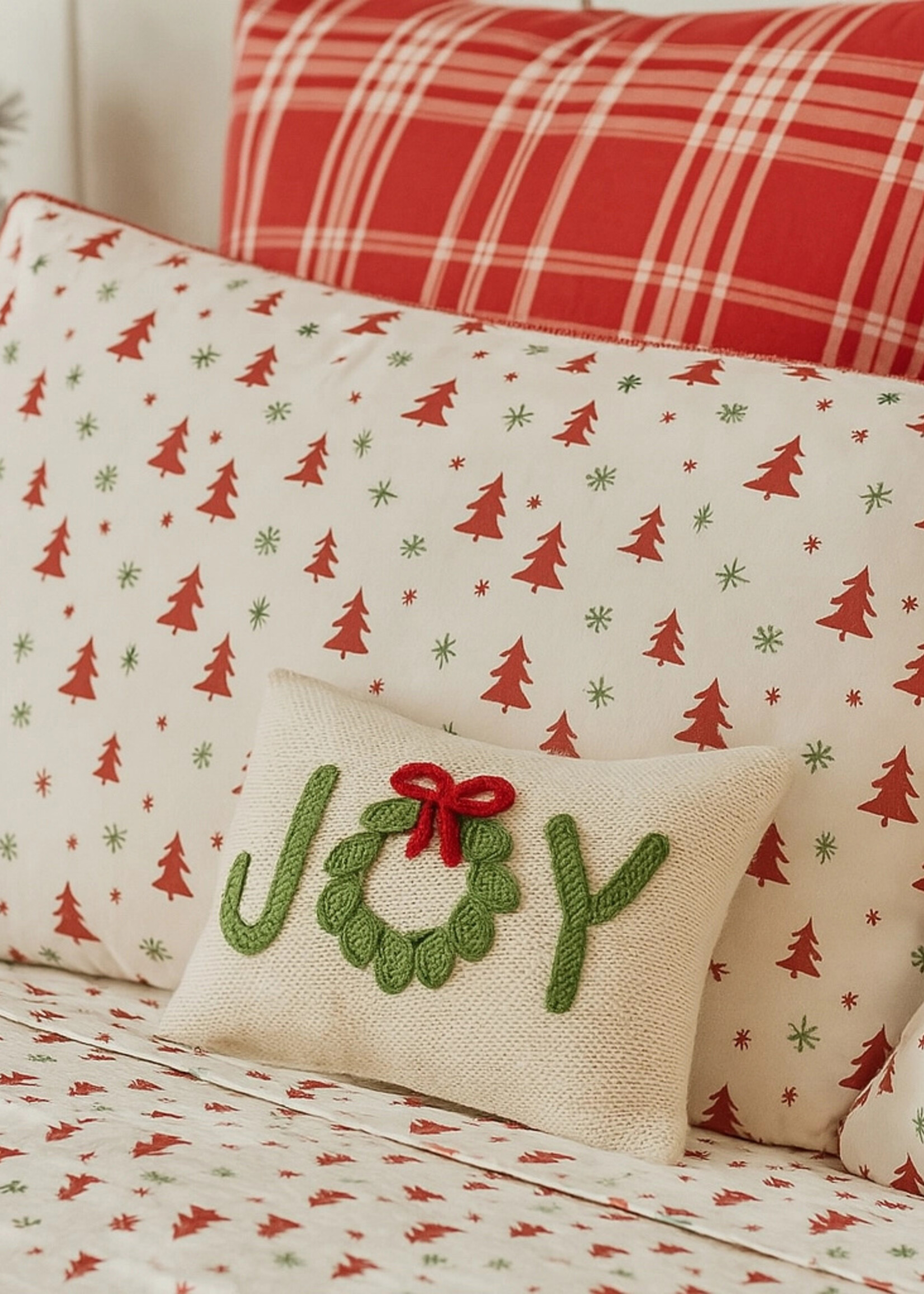 Melange Collection 9" Holiday Joy Pillow