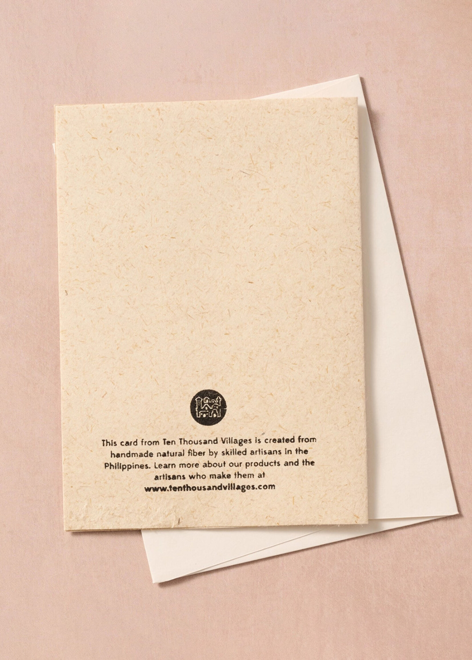 Ten Thousand Villages Makulay Pressed Flower Ornament Card