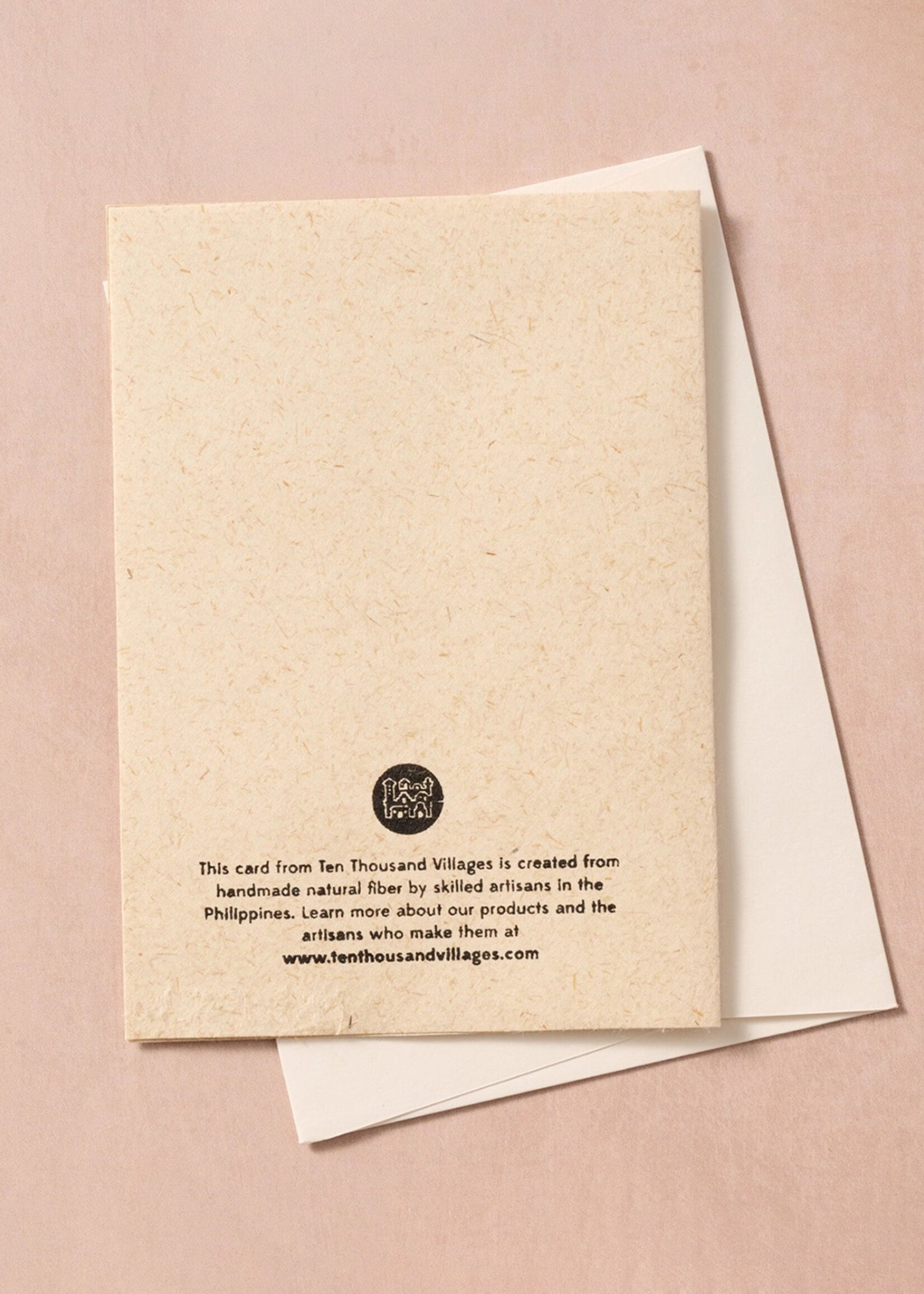 Ten Thousand Villages Masaya Pressed Flower Christmas Tree Card