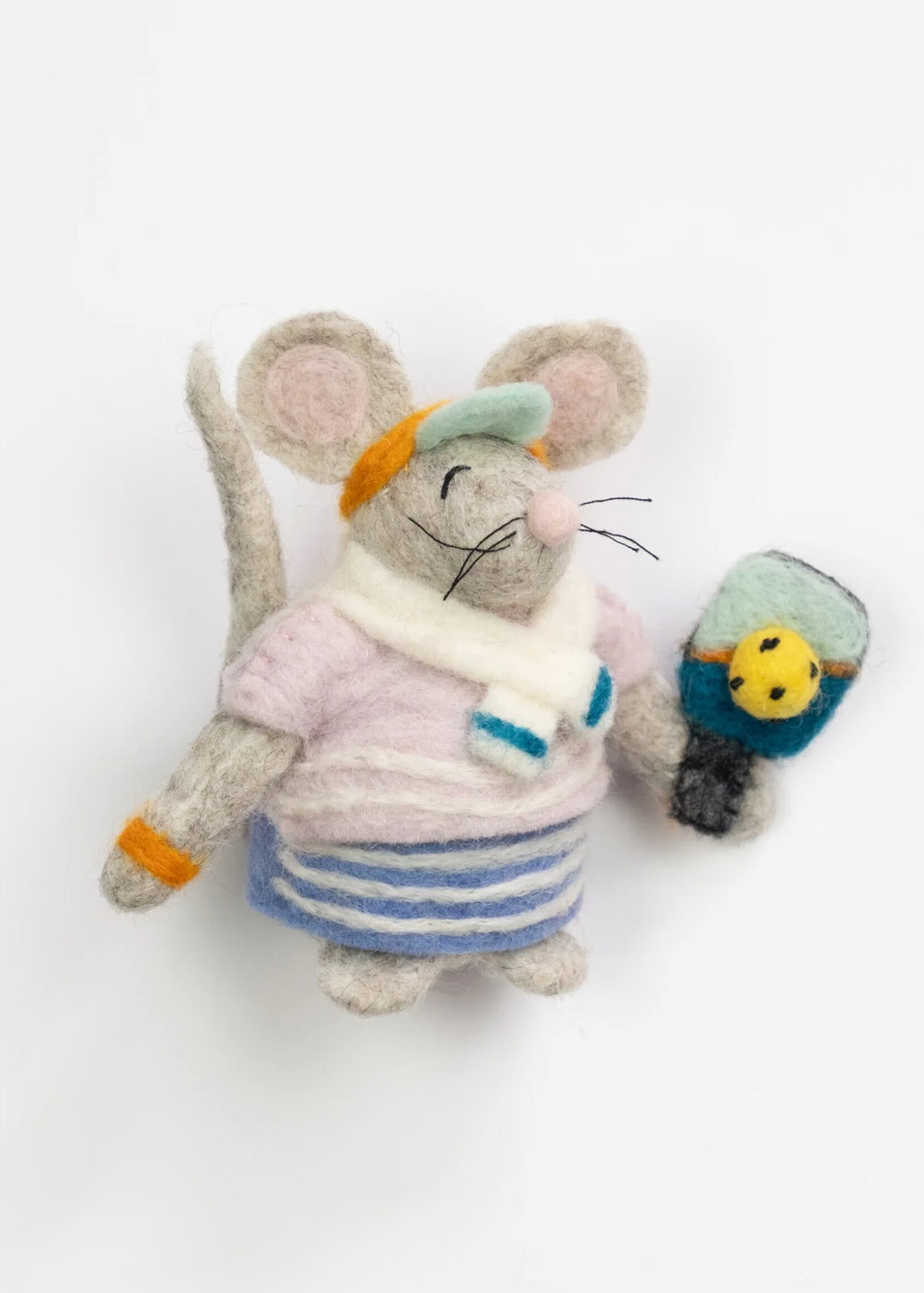 Global Goods Partners Felt Pickle Ball Mouse Ornament