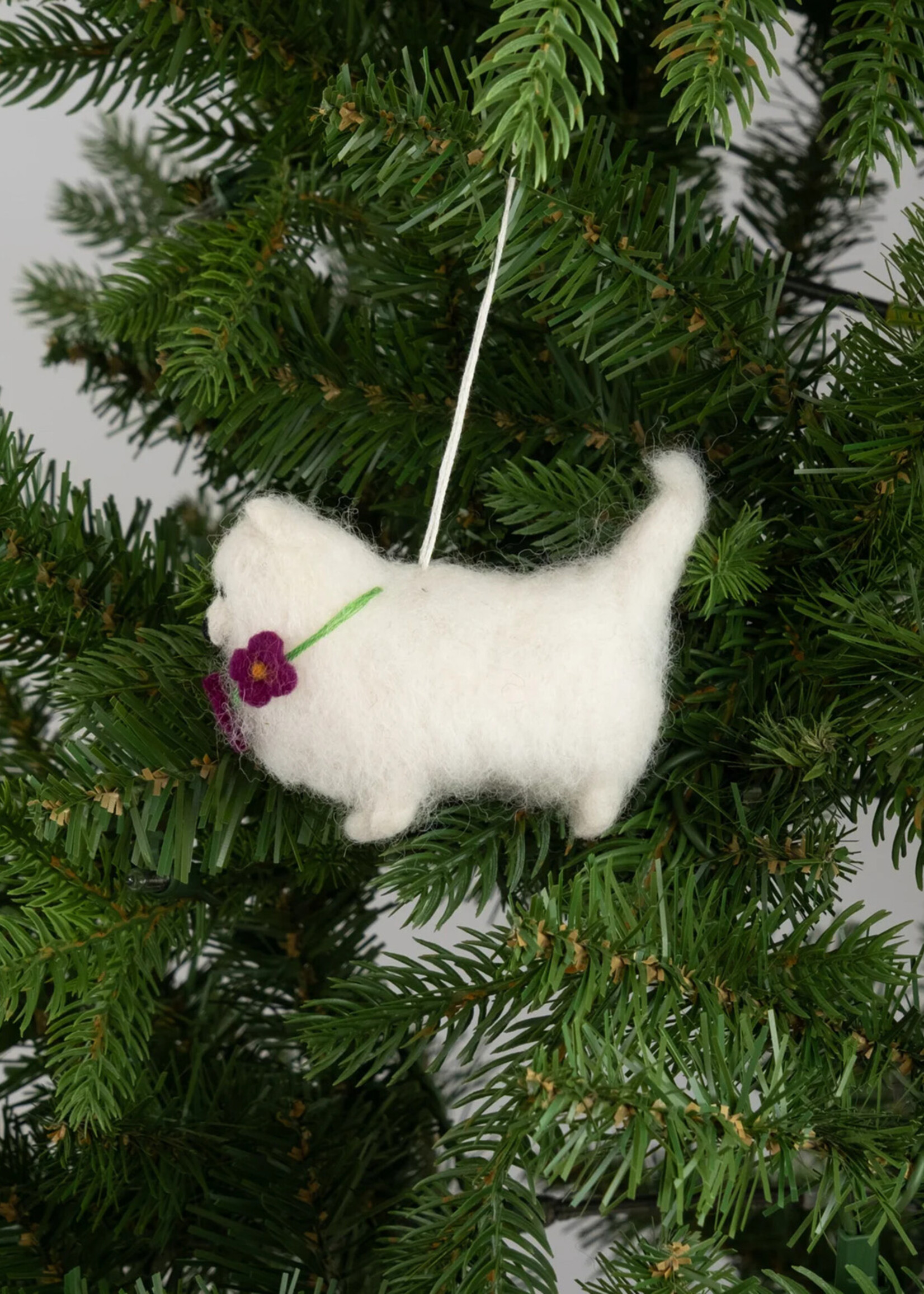 Global Goods Partners Felt Pomeranian Ornament