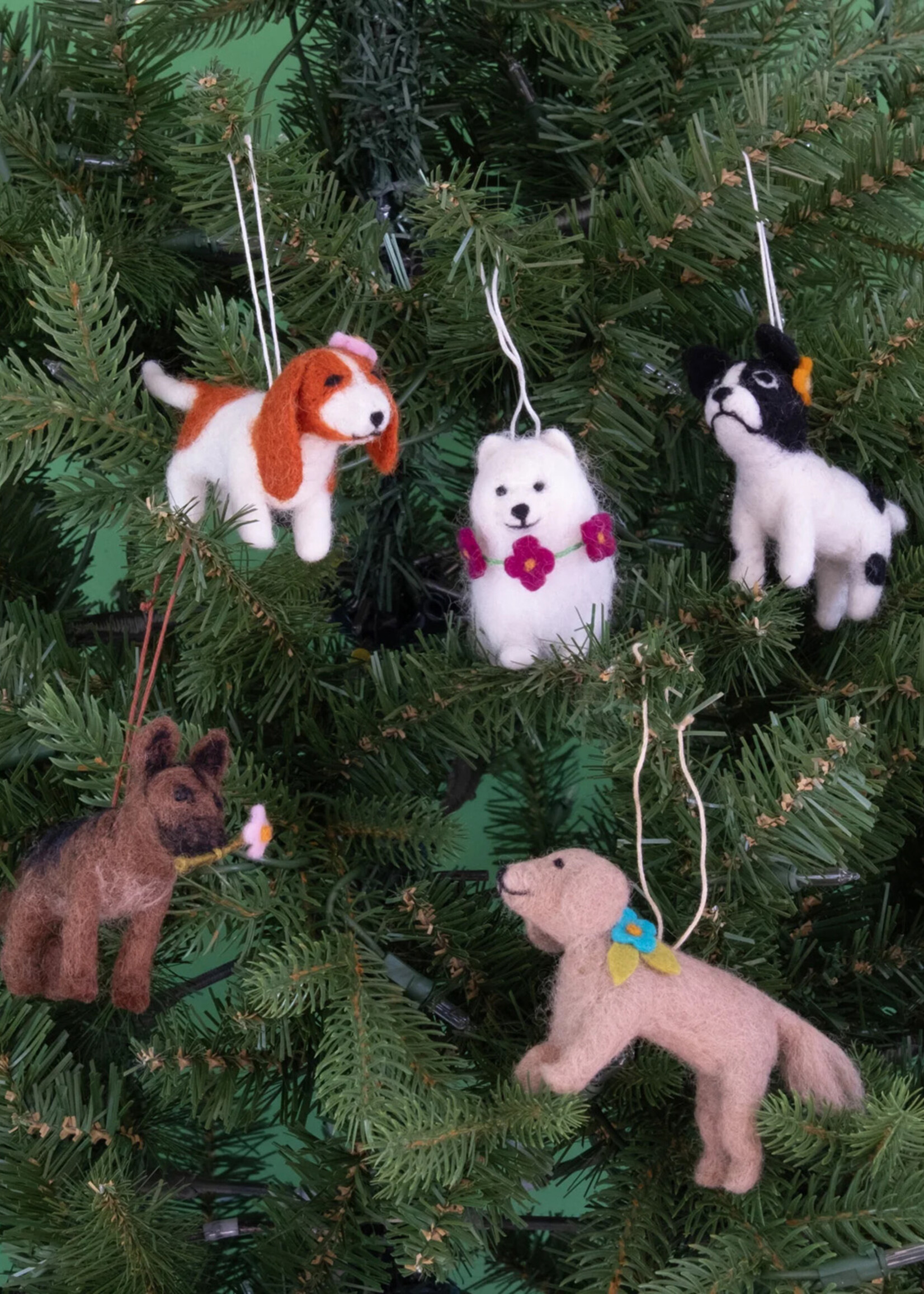 Global Goods Partners Felt Hound Dog Ornament