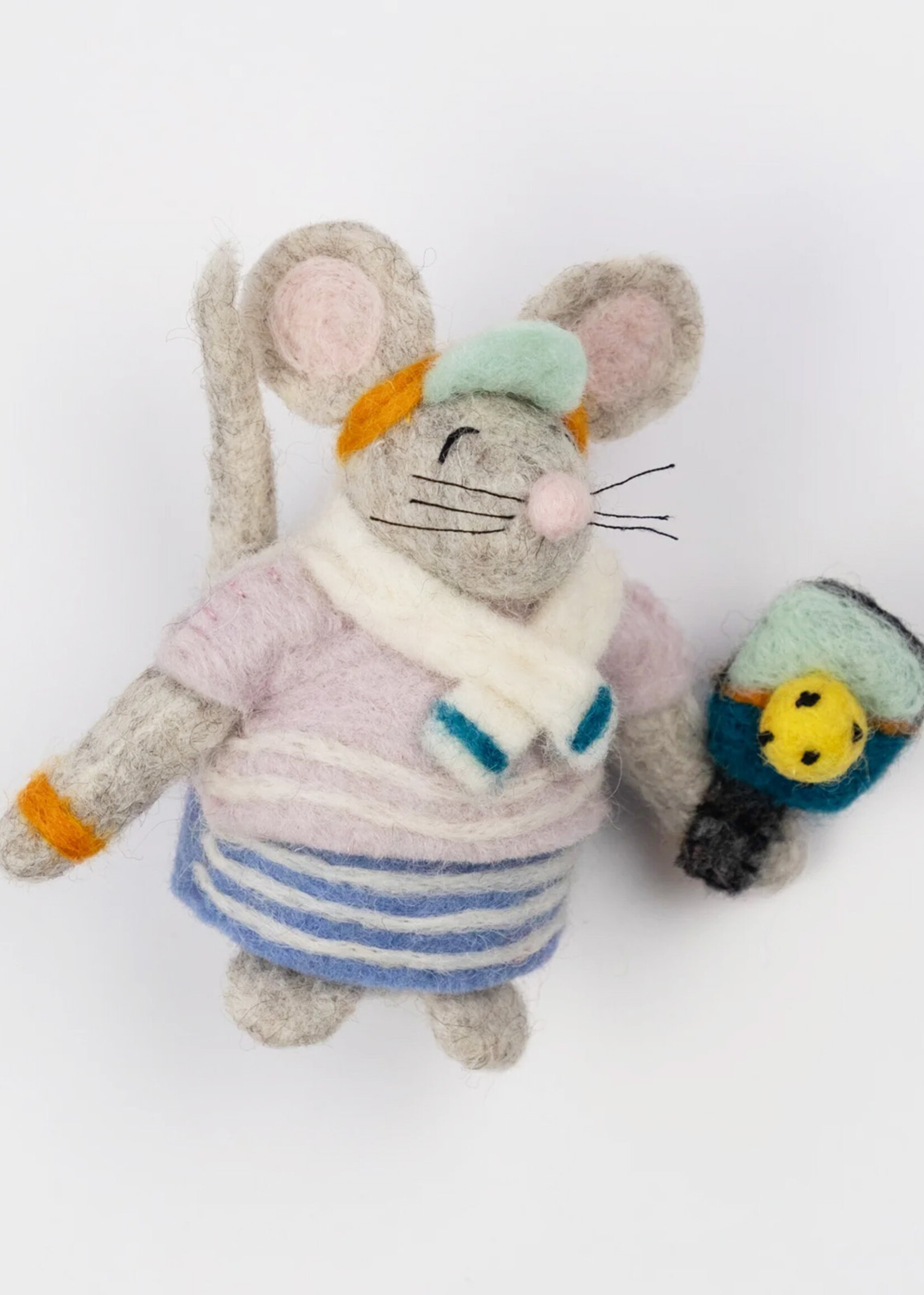 Global Goods Partners Felt Pickle Ball Mouse Ornament