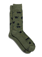 Conscious Step Men's Black Cats and Stars Socks
