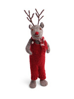 Gry and Sif Large Grey Rudolf with Red Pants