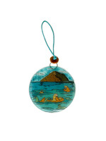 Pampeana Otters in Morro Bay Glass Ornament