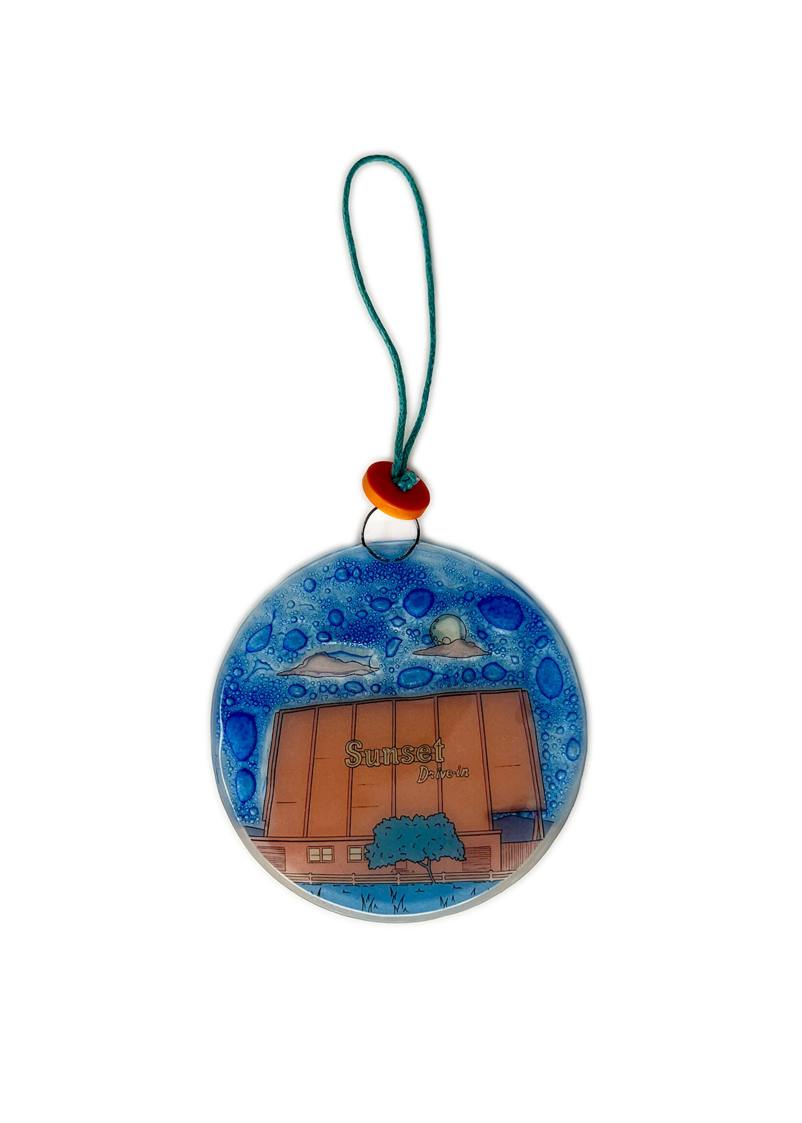 Pampeana Sunset Drive-In Glass Ornament
