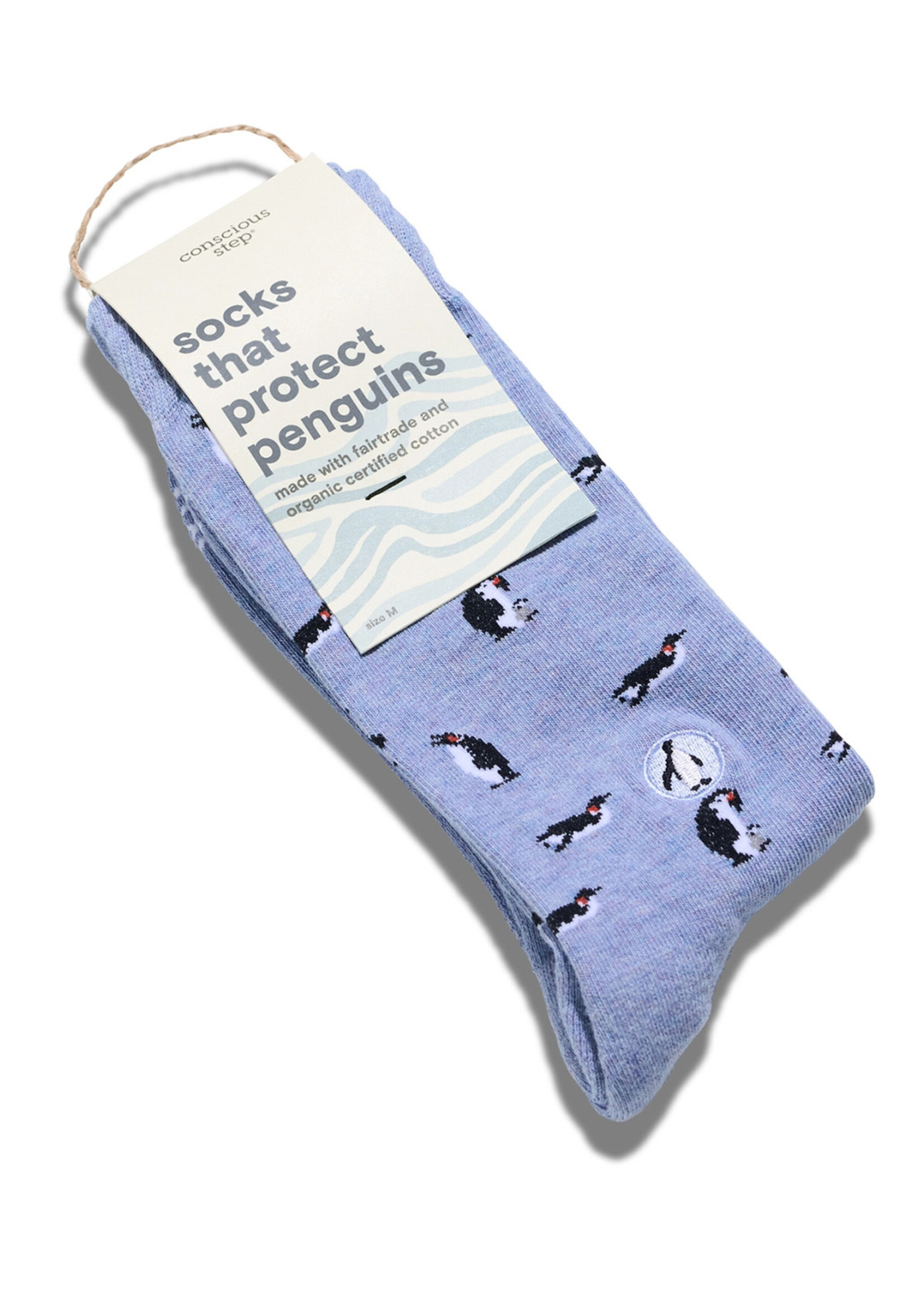 Conscious Step Women's Penguin Blue Socks