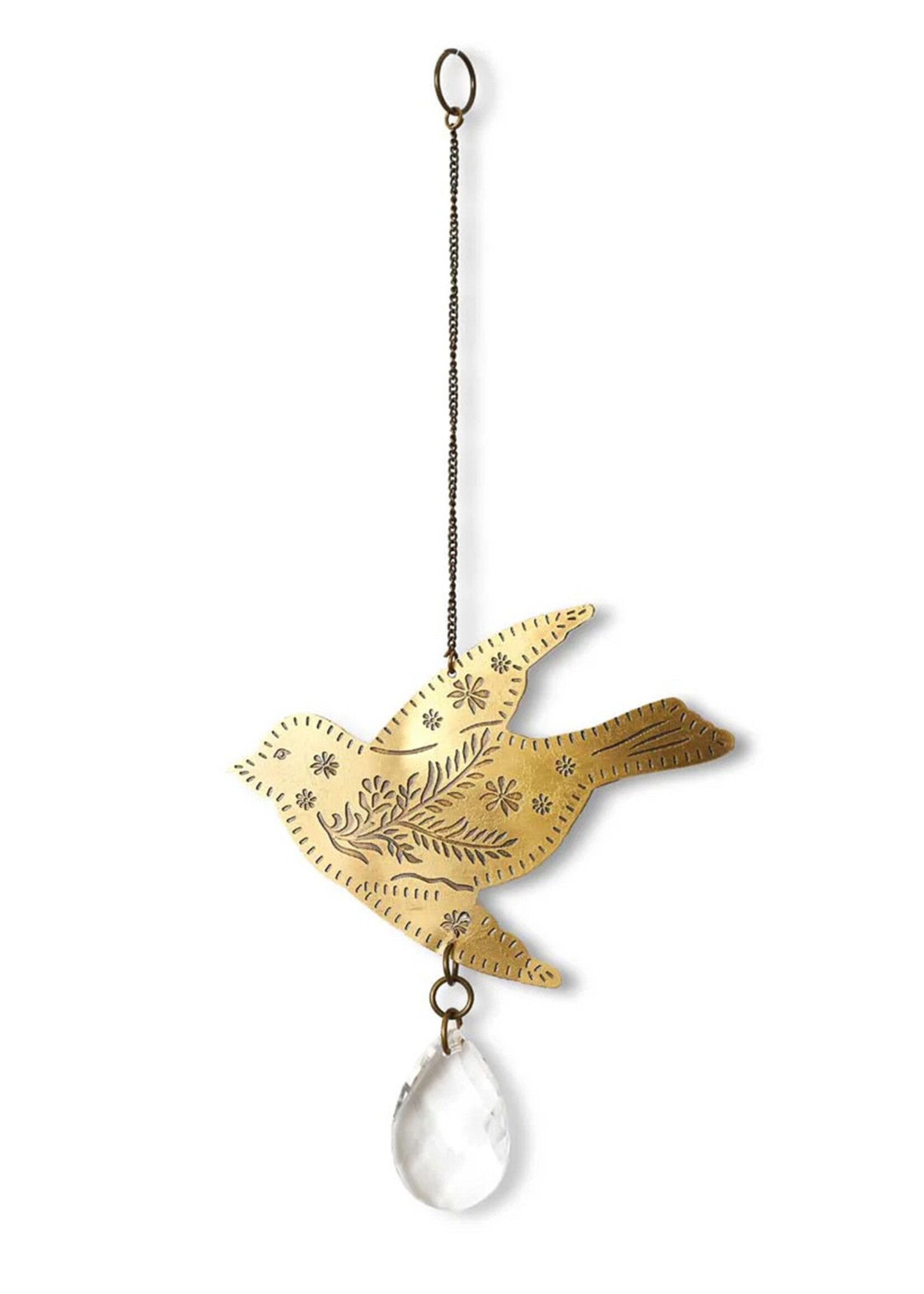 Matr Boomie Surya Bird Engraved Brass Suncatcher