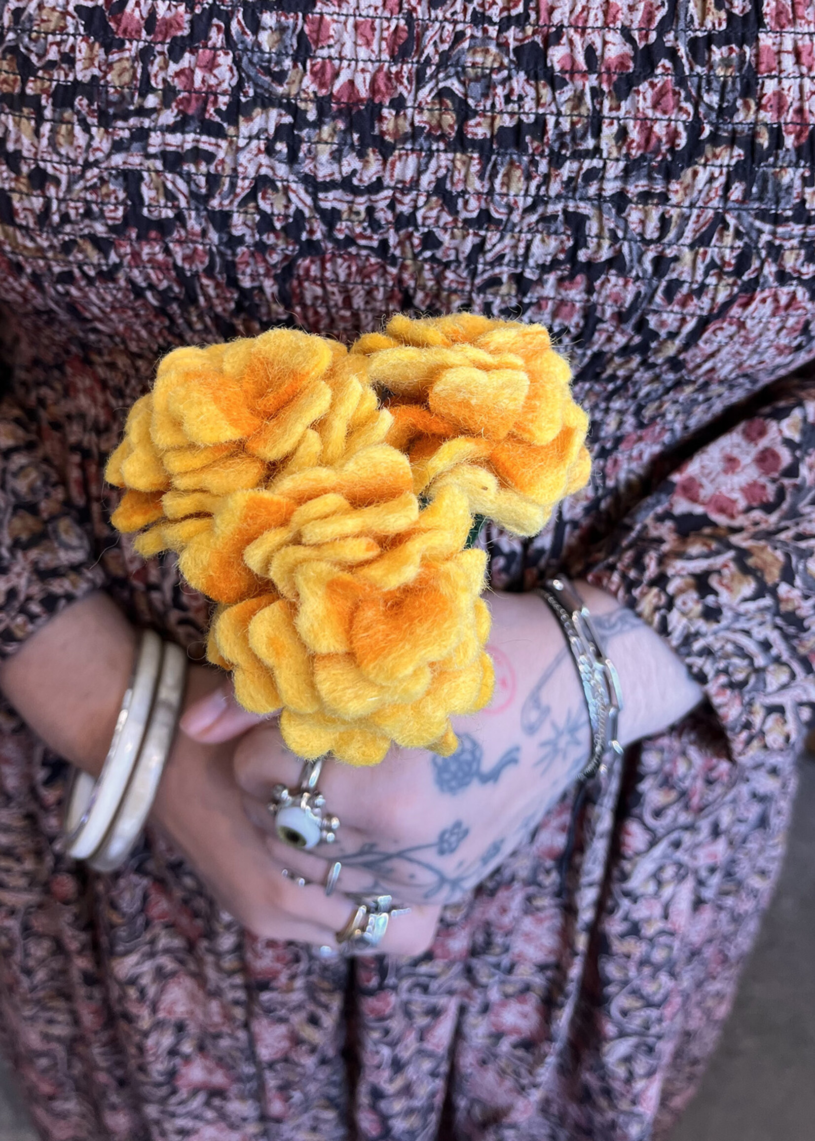 Global Goods Partners Felt Flower Marigold