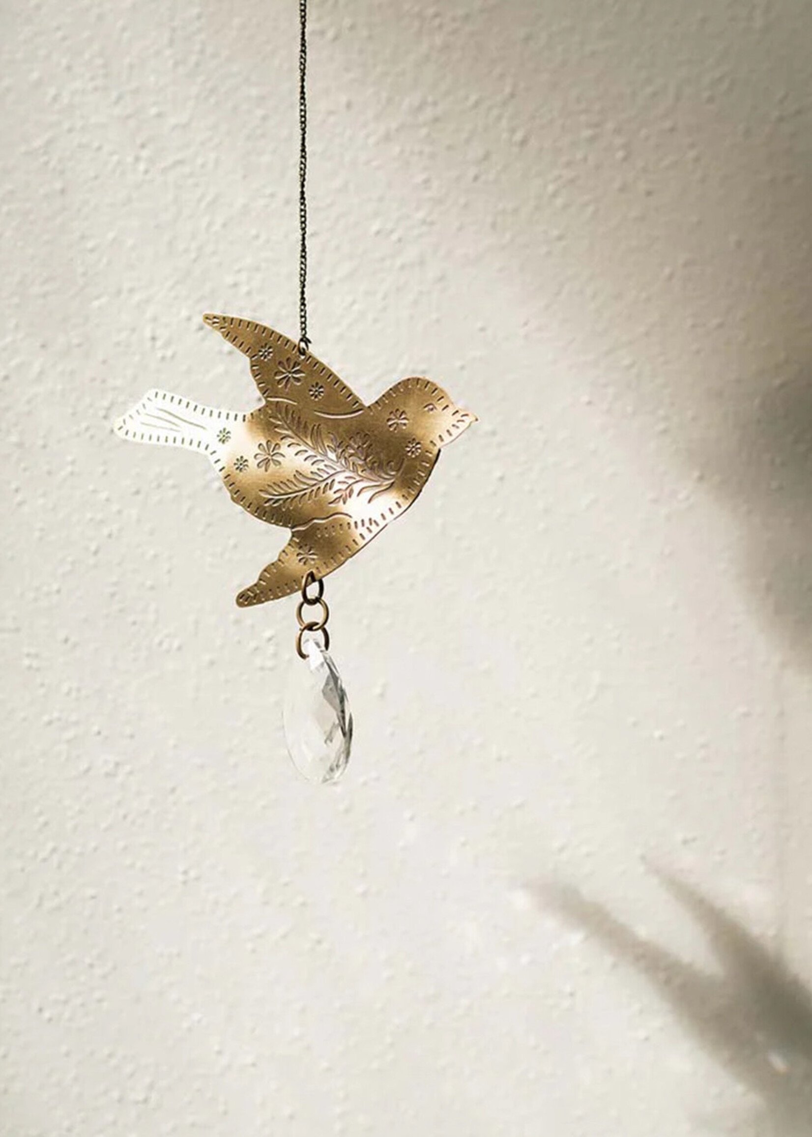 Matr Boomie Surya Bird Engraved Brass Suncatcher