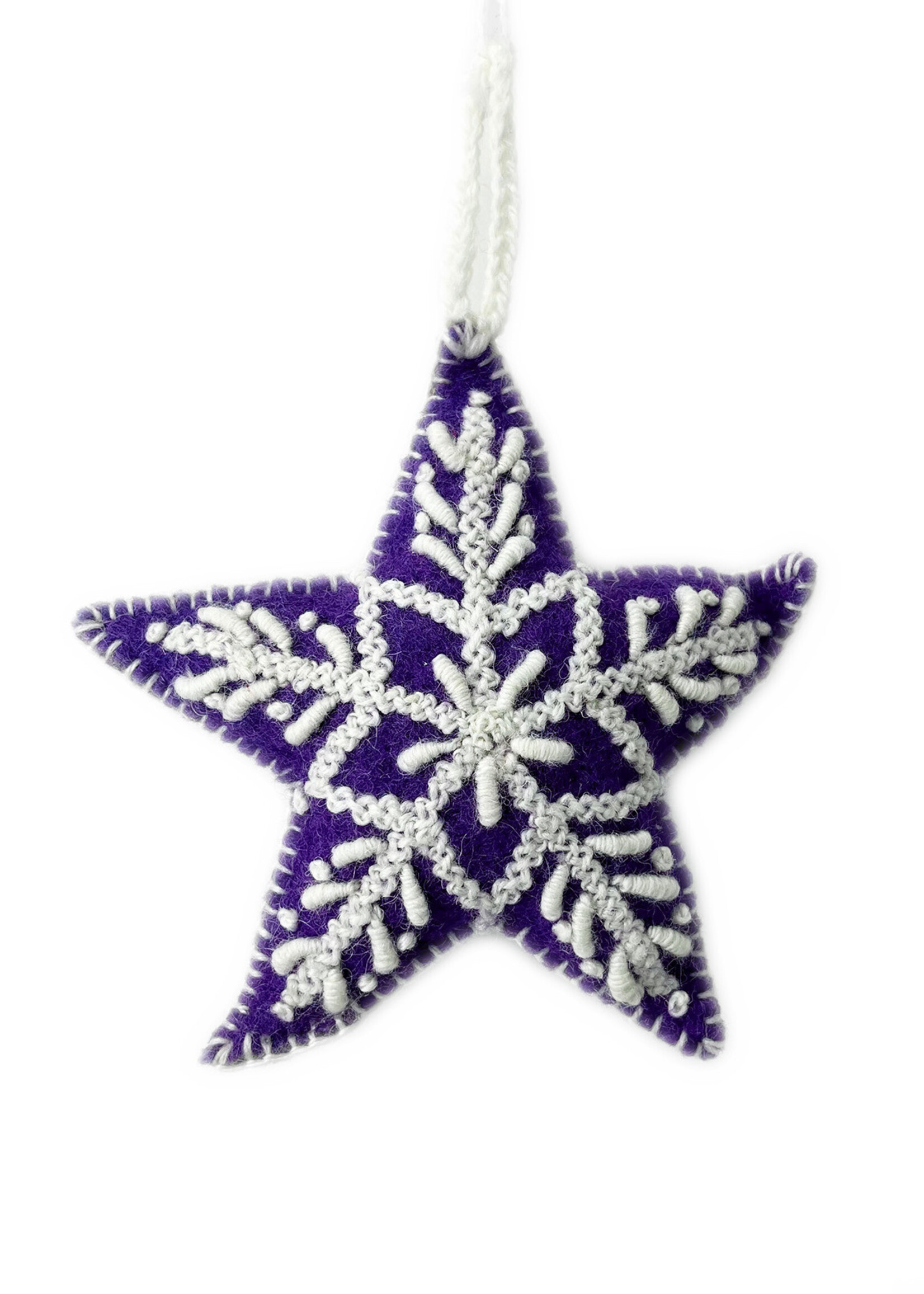 Melange Collection Embroidered Star Ornament