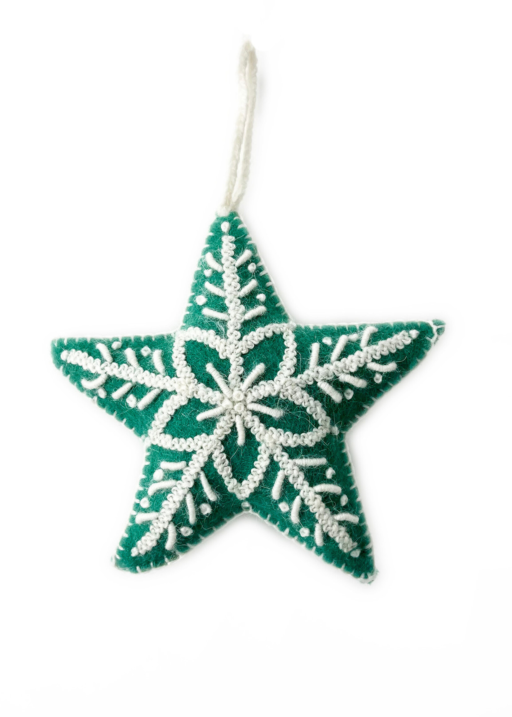 Melange Collection Embroidered Star Ornament
