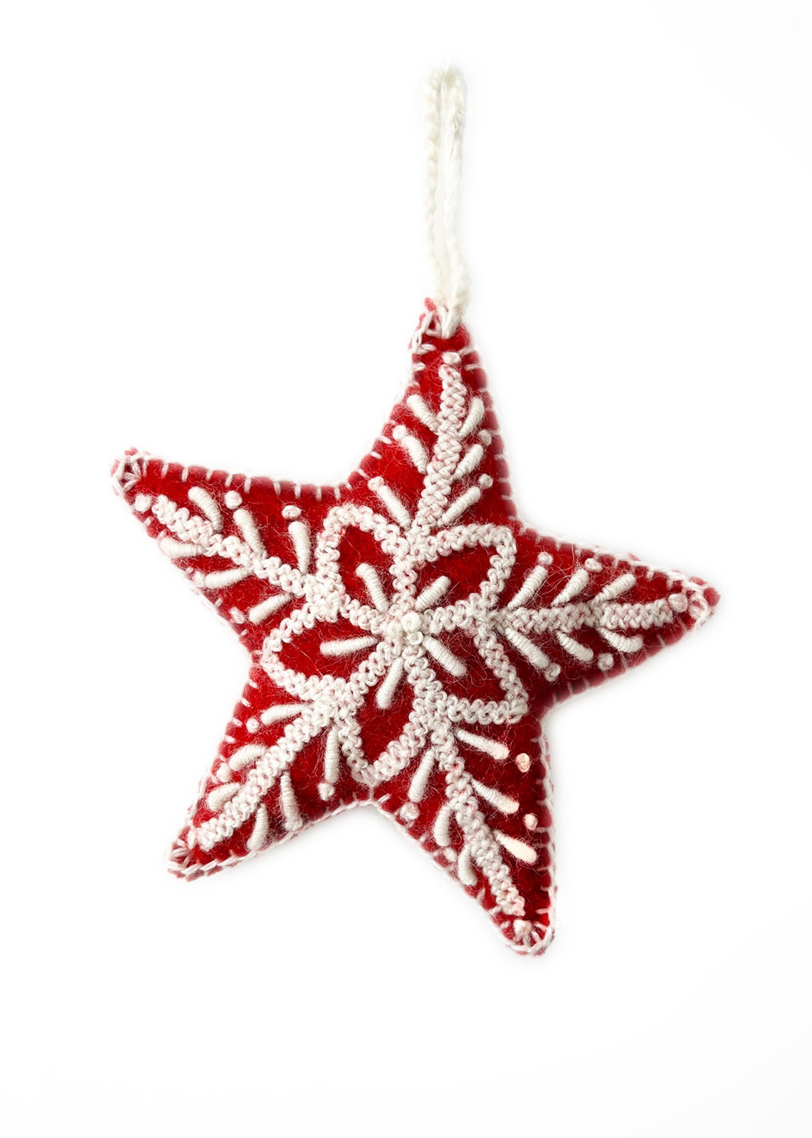 Melange Collection Embroidered Star Ornament