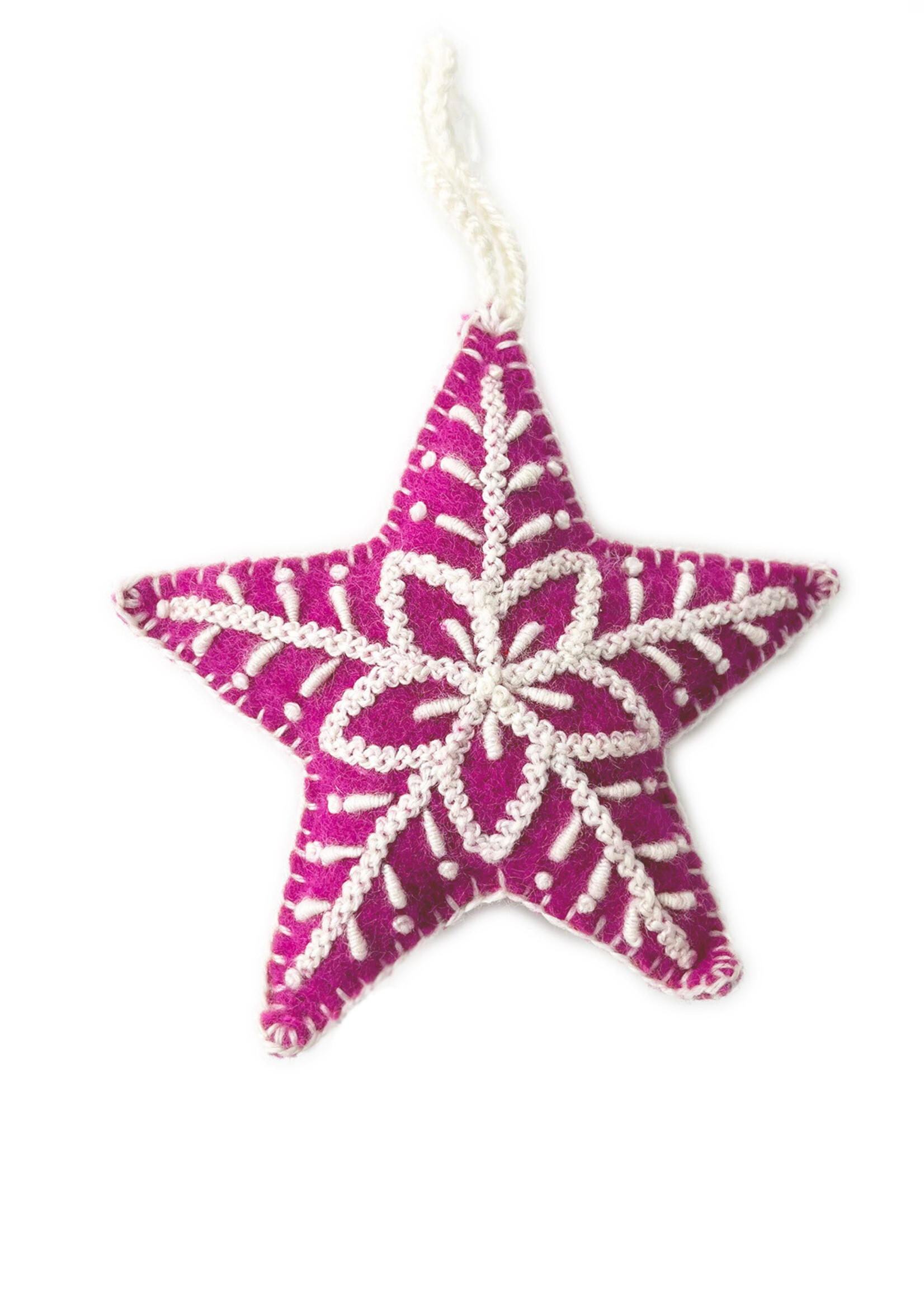 Melange Collection Embroidered Star Ornament