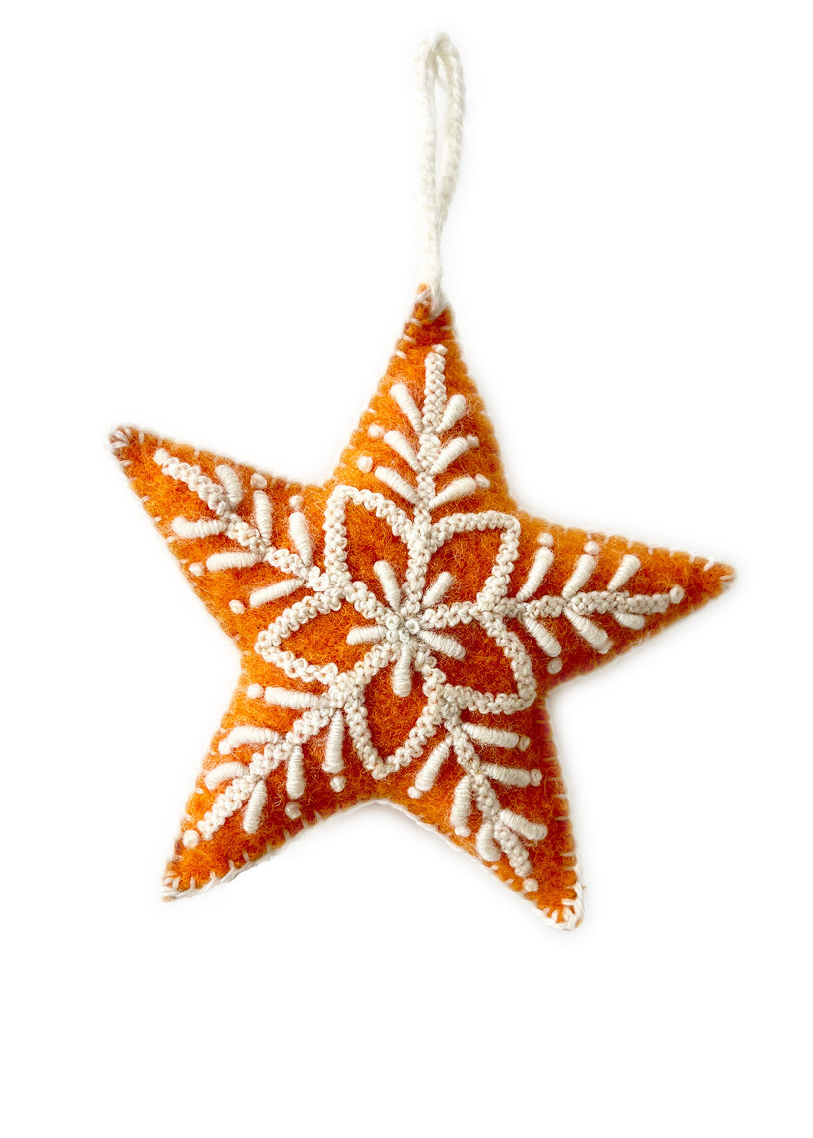 Melange Collection Embroidered Star Ornament
