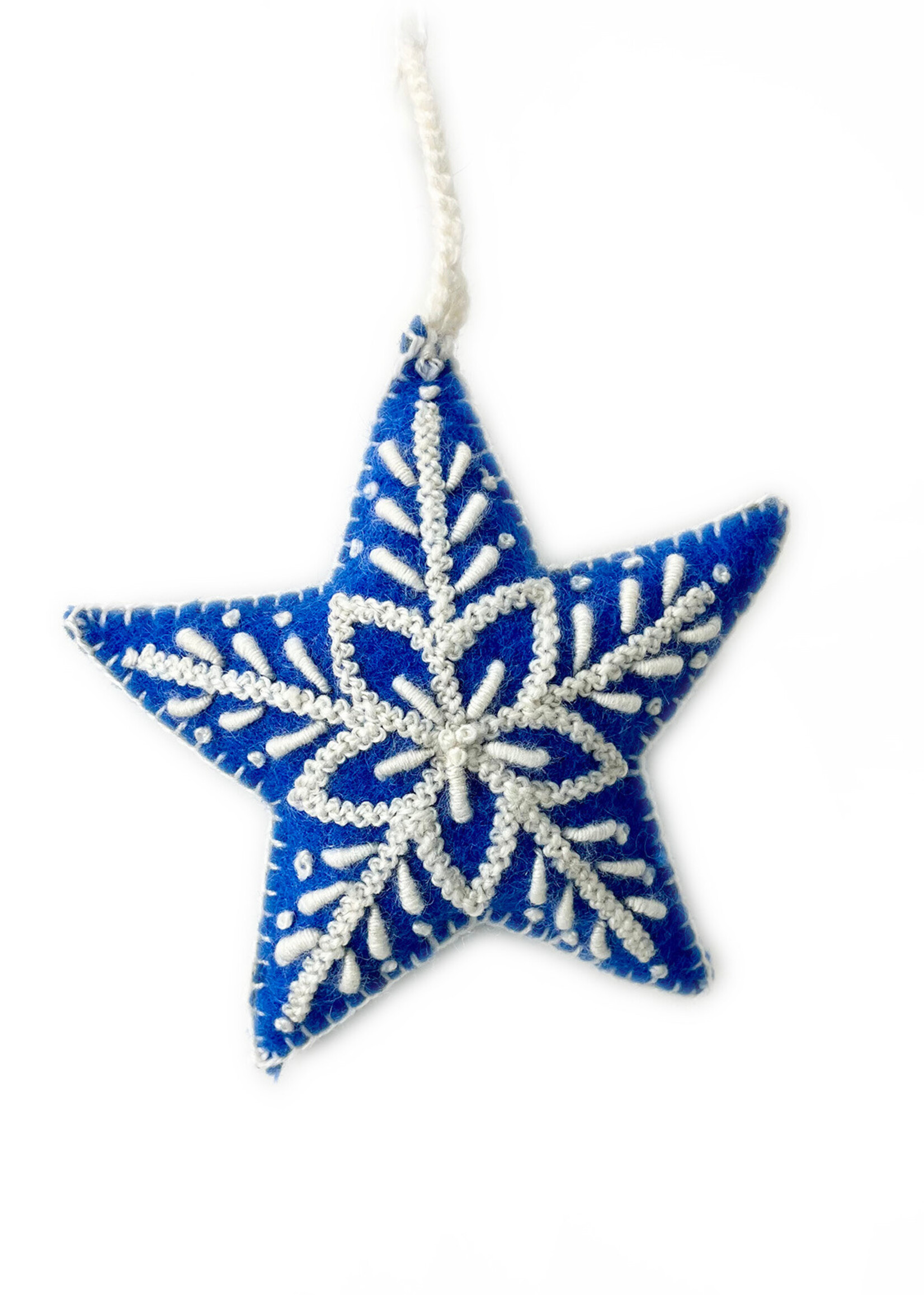 Melange Collection Embroidered Star Ornament
