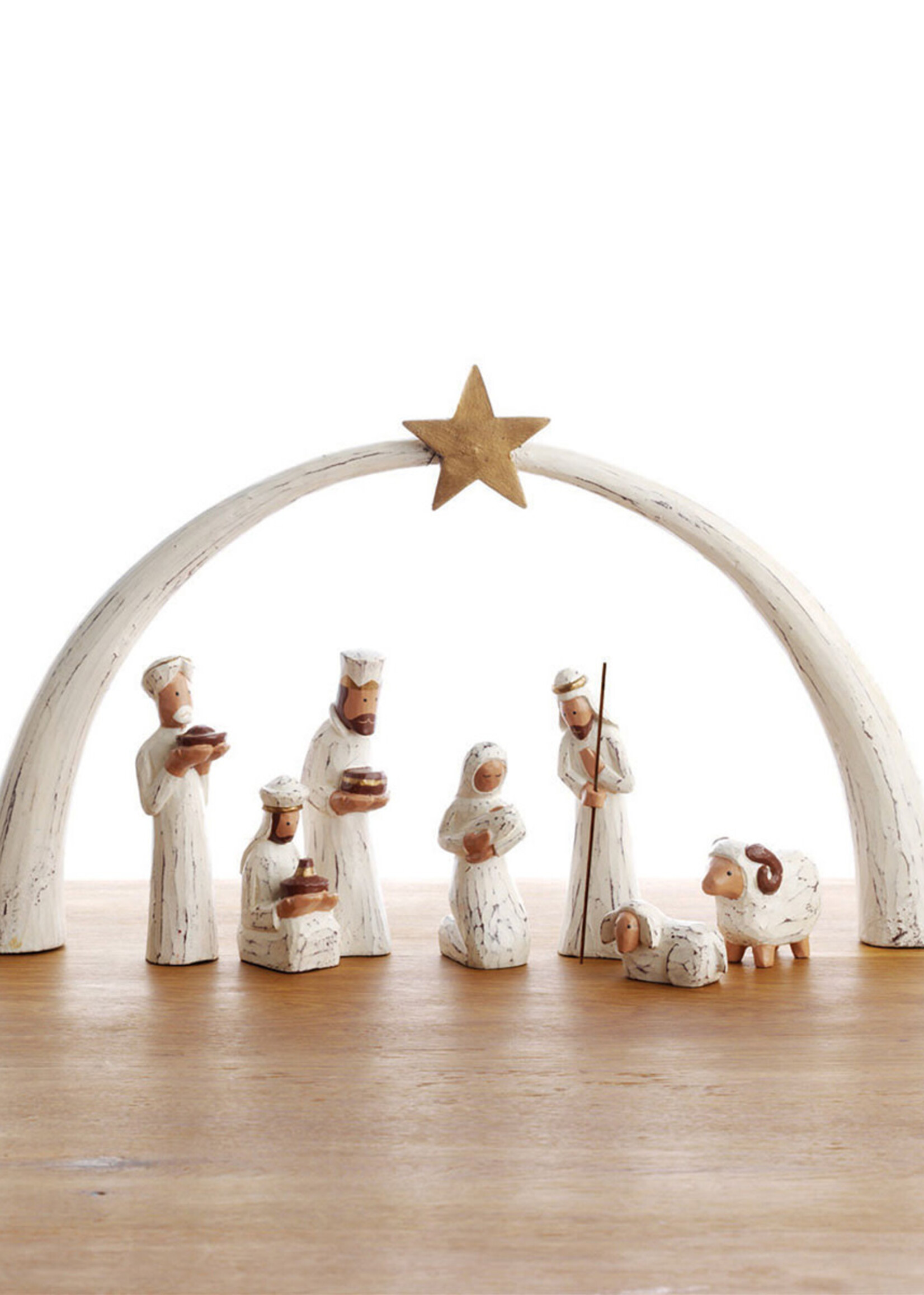 SERRV Whitewashed Albizia Nativity