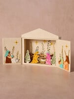 Ten Thousand Villages Pasko Pressed Flower Retablo Nativity