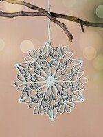 Ten Thousand Villages Quilled Kula Snowflake Ornament - Silver