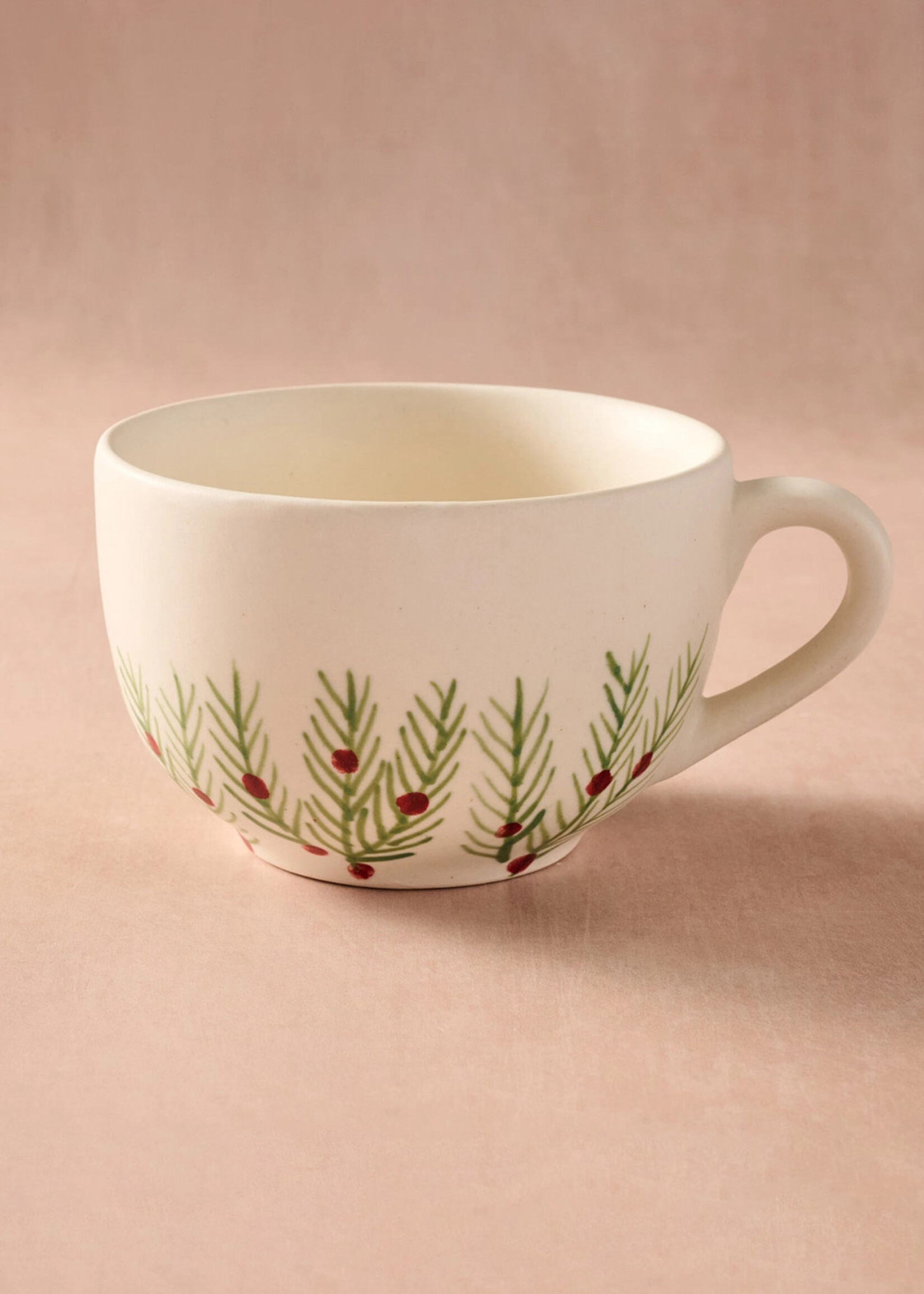 Ten Thousand Villages Oversized Sardee Holly Mug