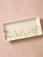 Ten Thousand Villages Ceramic Serving Dish - Sardee Holly   6in x 12in