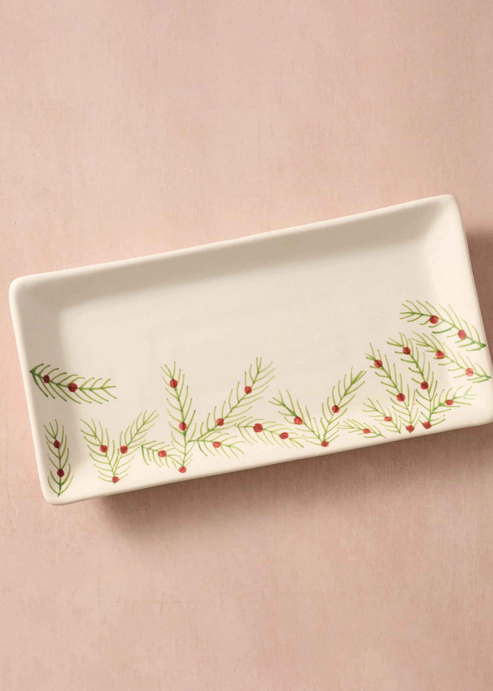 Ten Thousand Villages Sardee Holly Ceramic Serving Dish